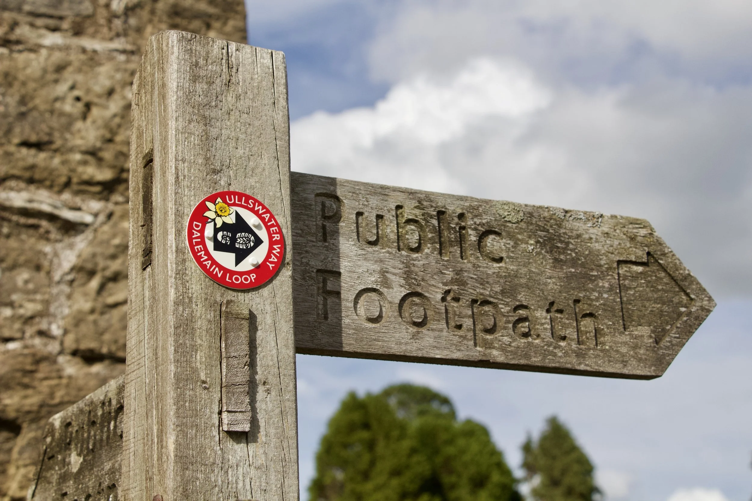 Photograph of the Dalemain Loop footpath sign