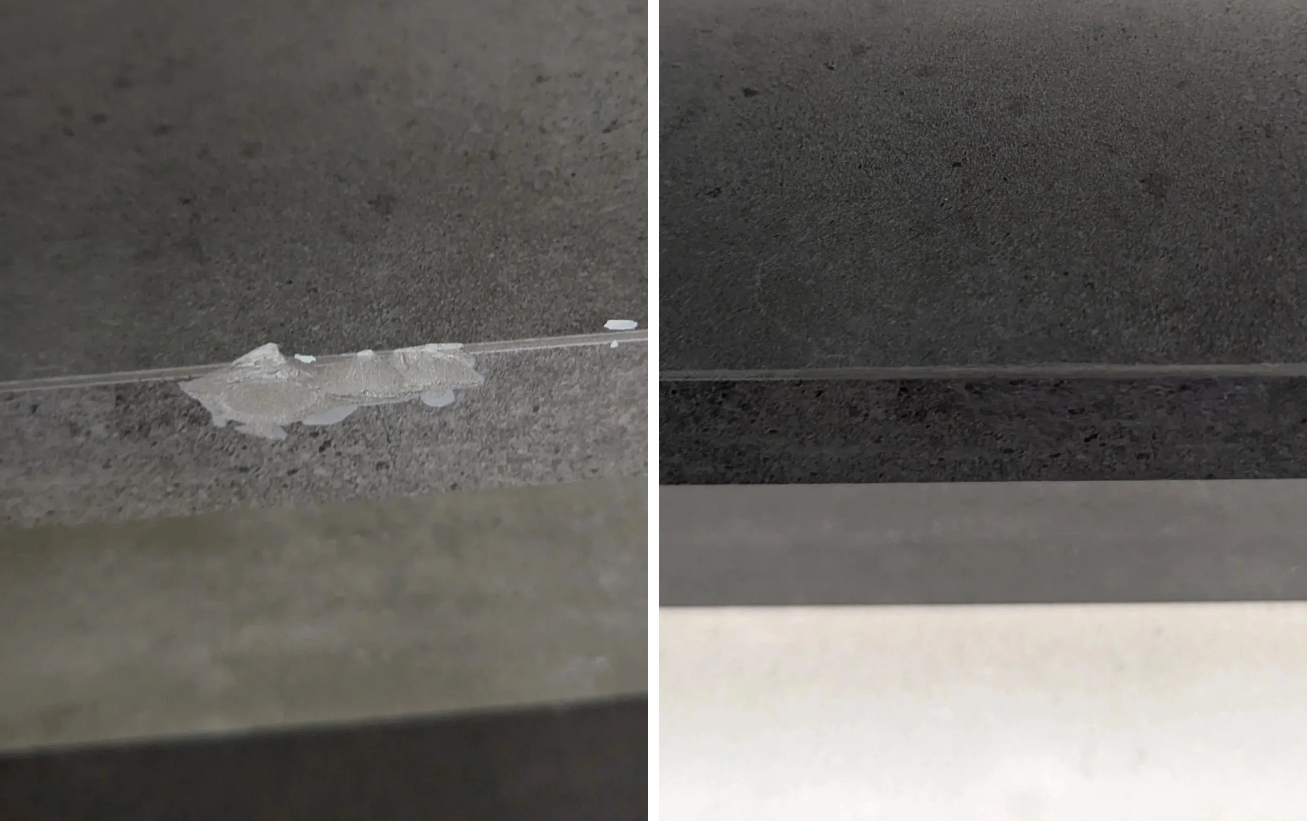  Ceramic stair nosing chip repair London — before and after