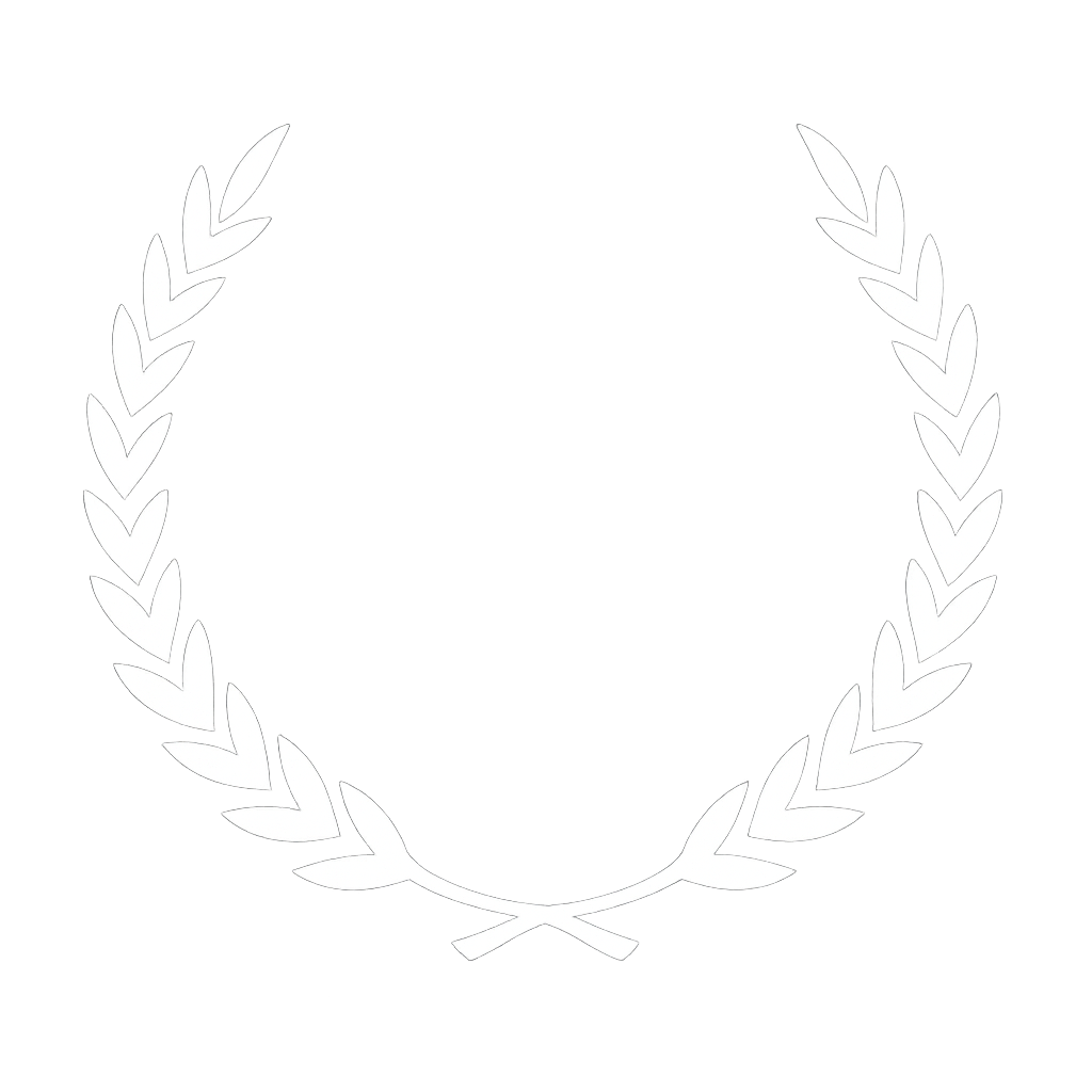 Blank award laurel wreath with no text or symbols.