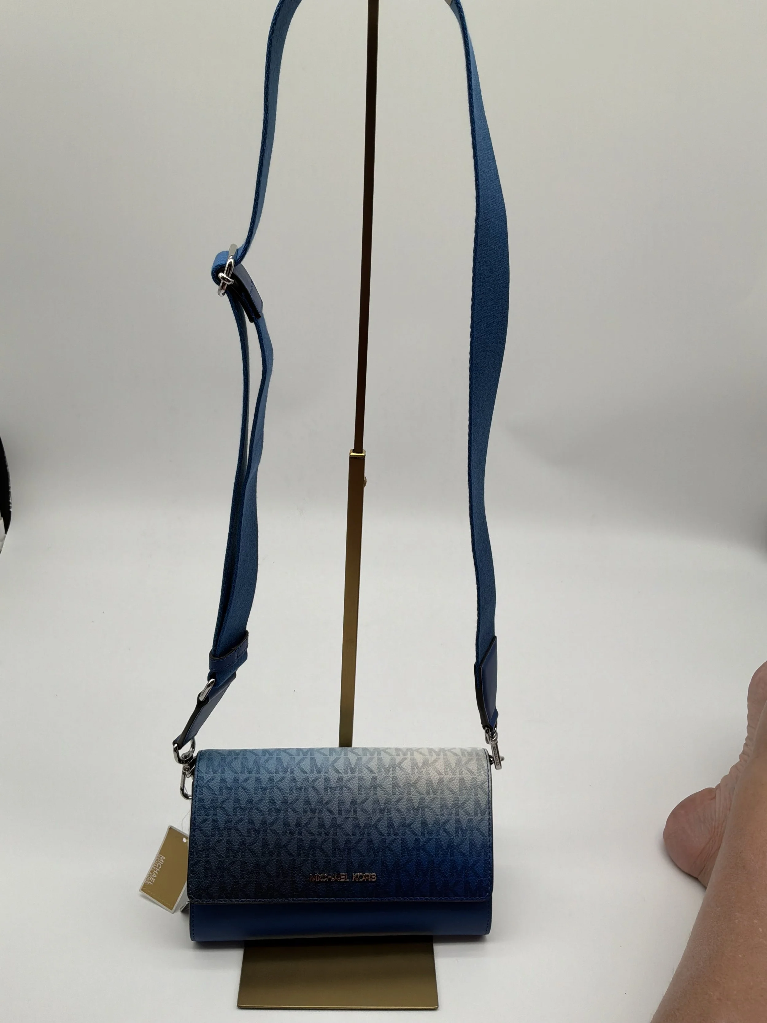 Michael Kors Blue Ombré Logo Crossbody Bag