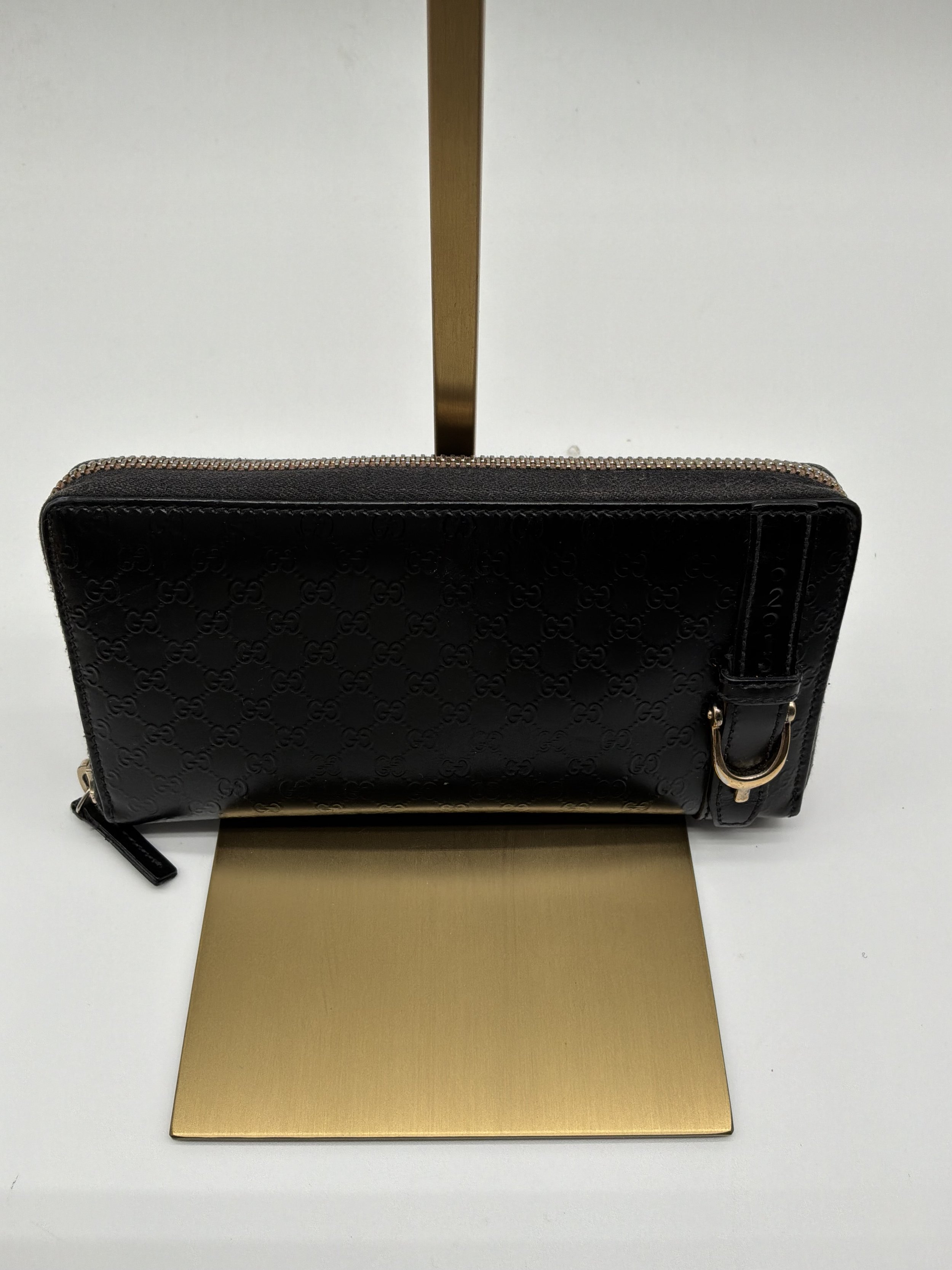 Gucci Black Microguccissima Leather Zip-Around Wallet