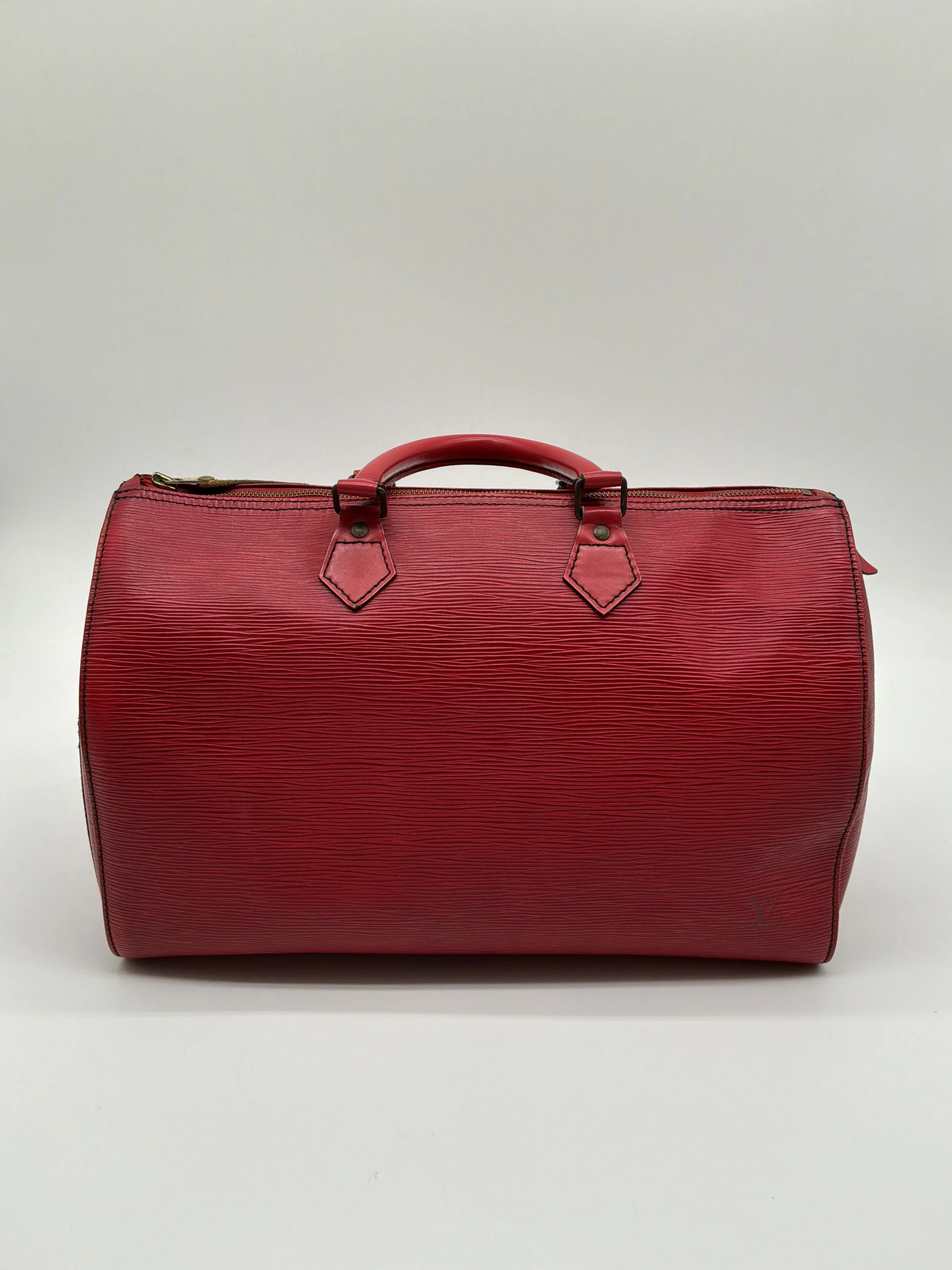 Louis Vuitton Red Epi Keepall 50 Travel Bag