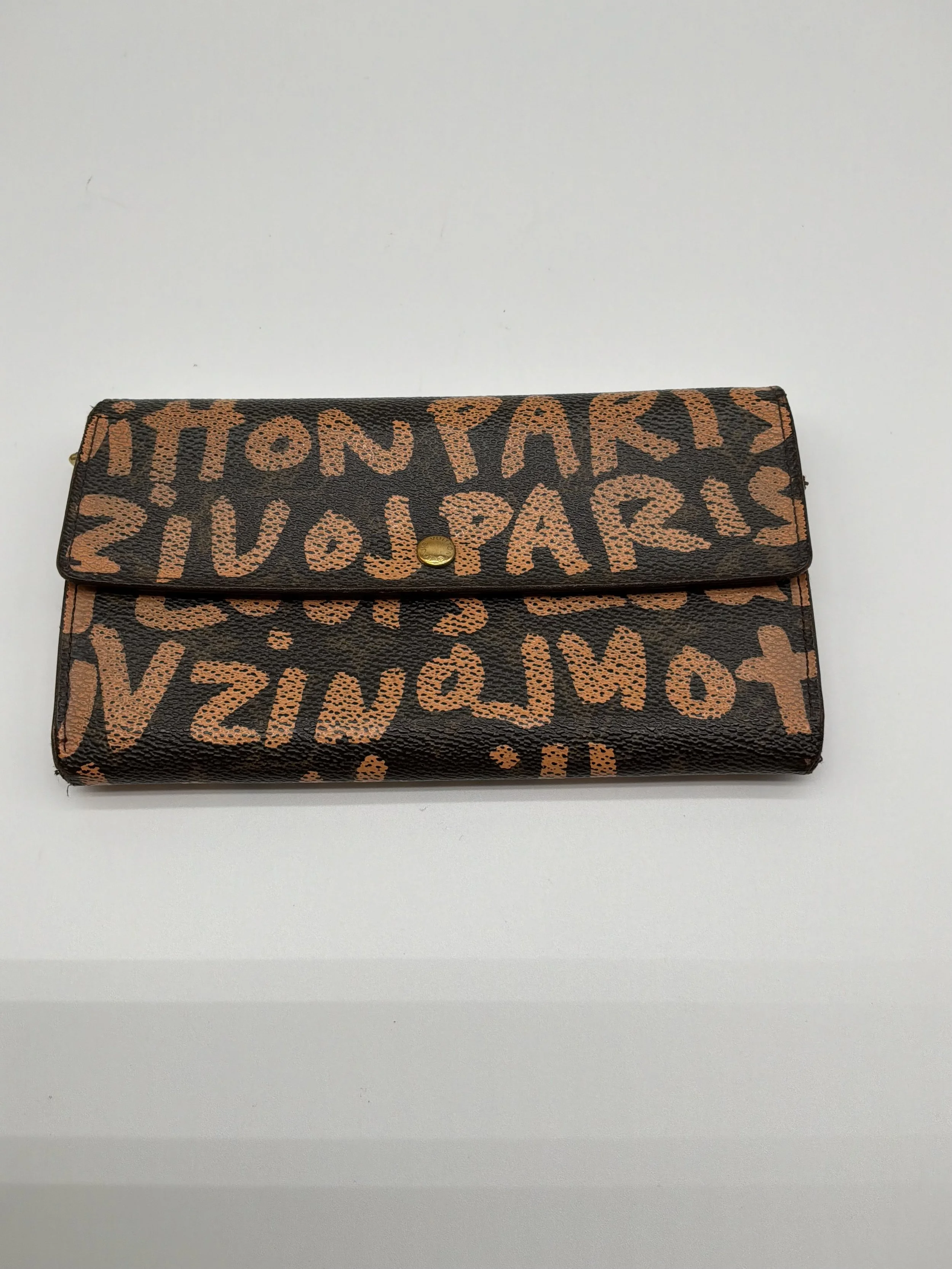 Louis Vuitton Stephen Sprouse Graffiti Sarah Wallet Monogram Brown Orange