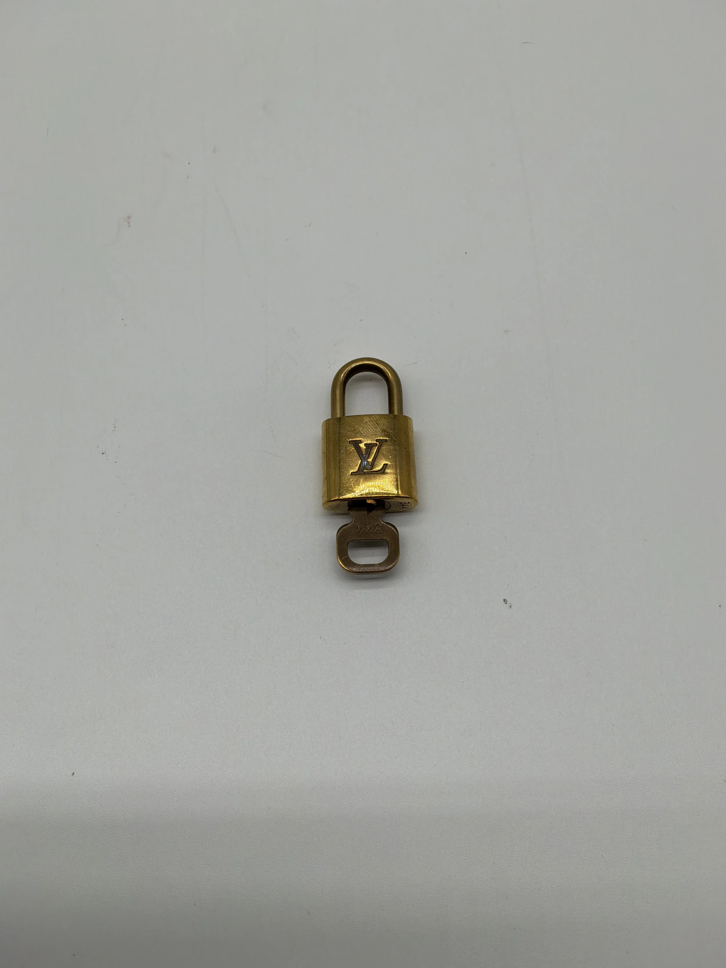 Louis Vuitton Gold-Tone Padlock & Key Set