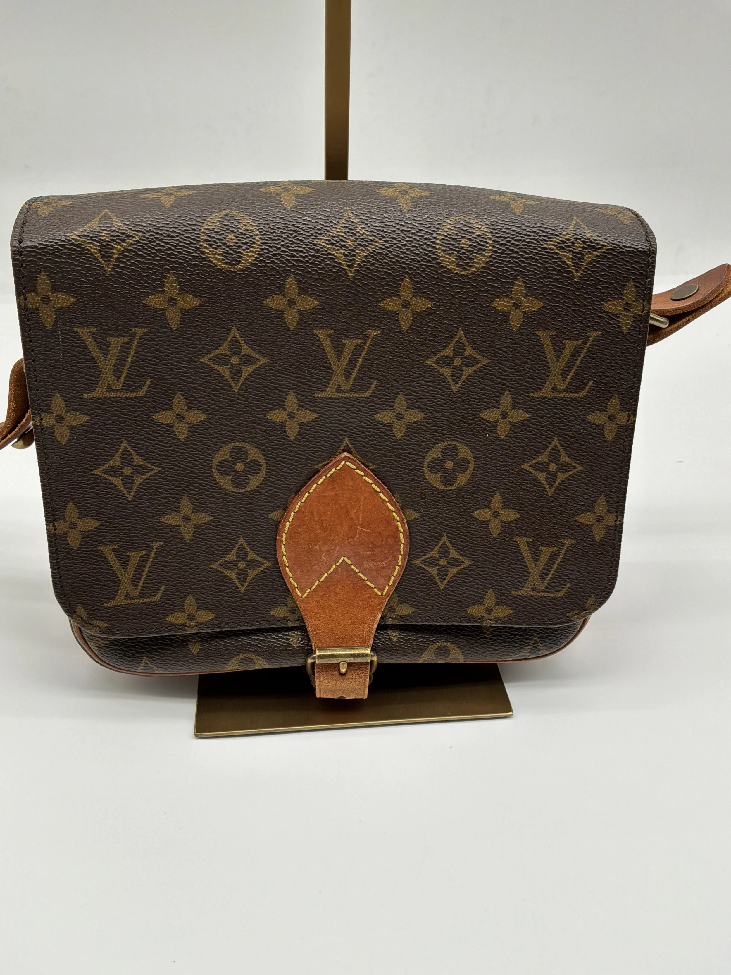Louis Vuitton Cartouchiere MM Monogram Crossbody Bag Vintage LV