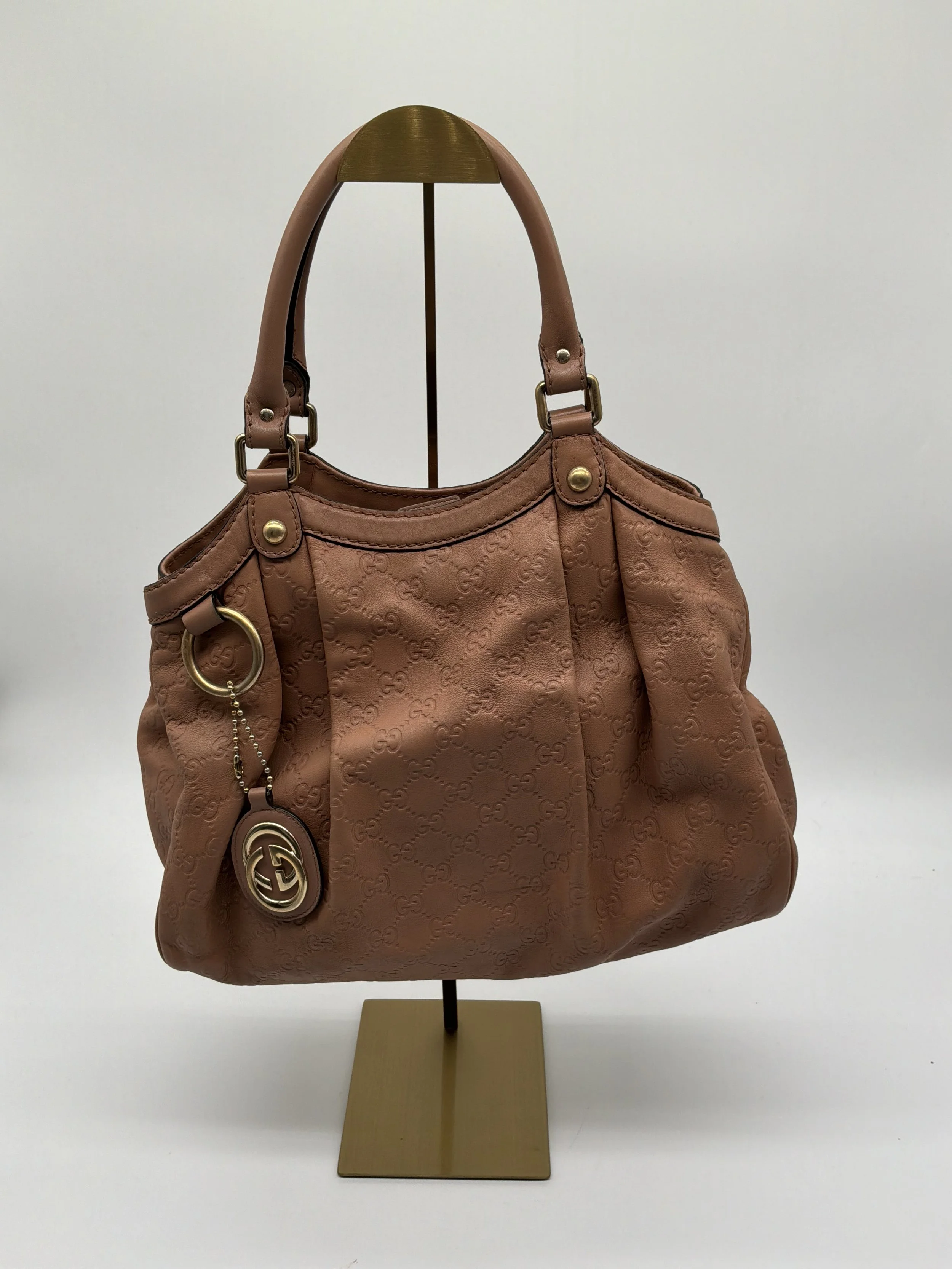 Gucci Guccissima Leather Sukey Shoulder Bag – Blush Pink