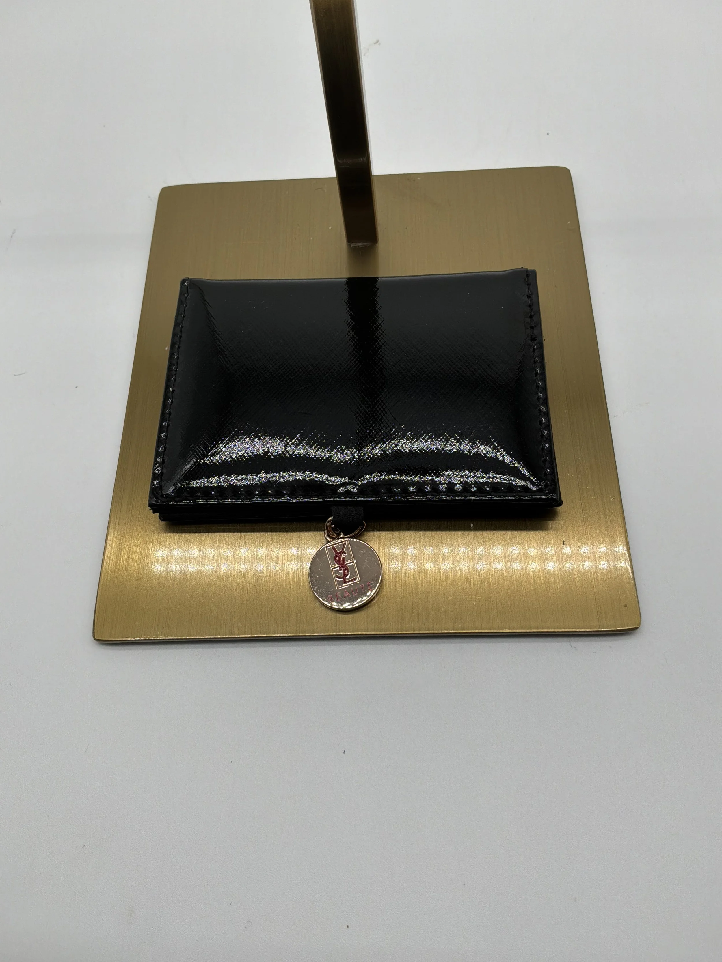 Yves Saint Laurent Black Patent Leather Compact Mirror