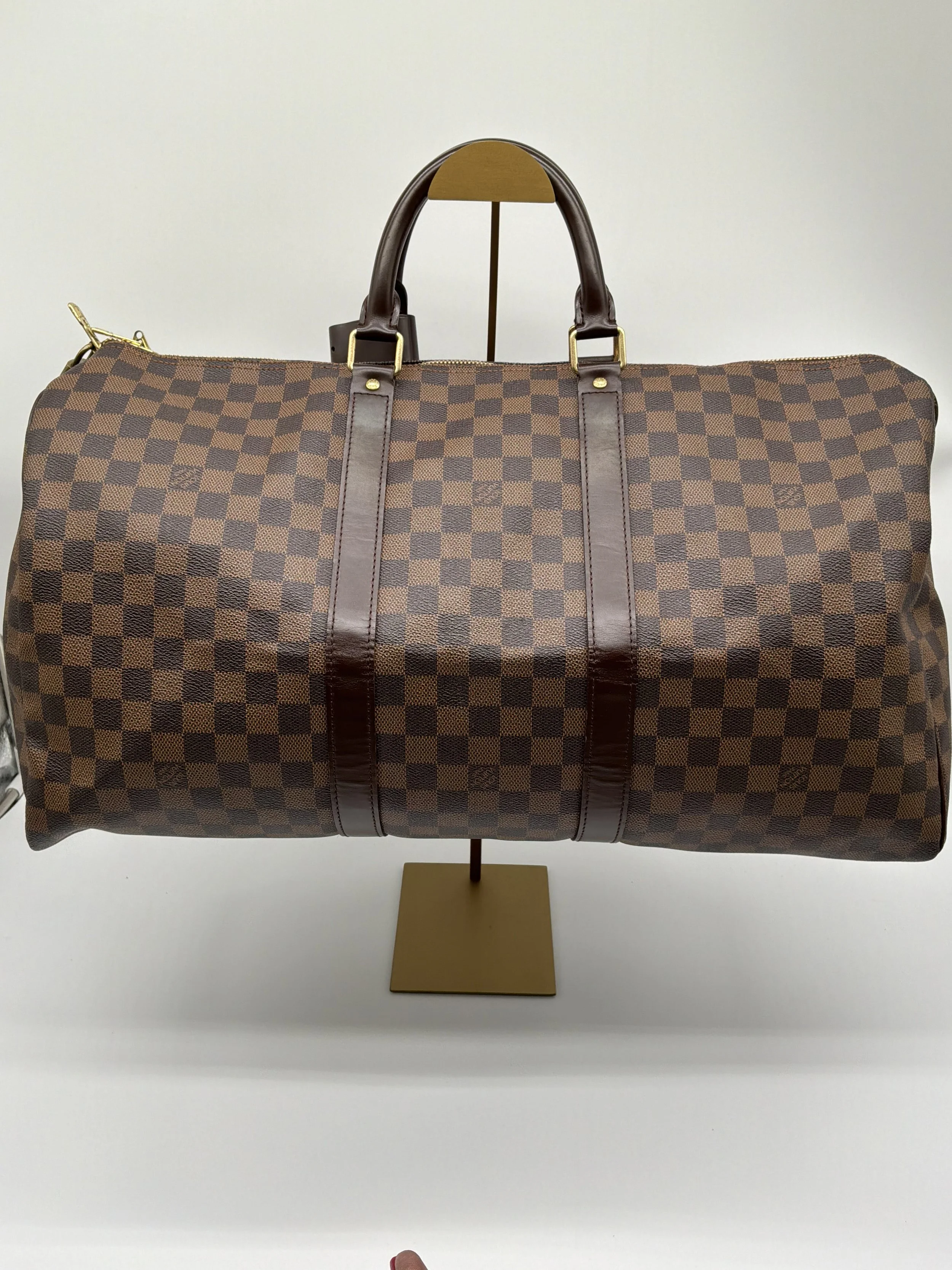 Louis Vuitton Keepall 55 Damier Ebene Canvas Travel Duffle Bag LV