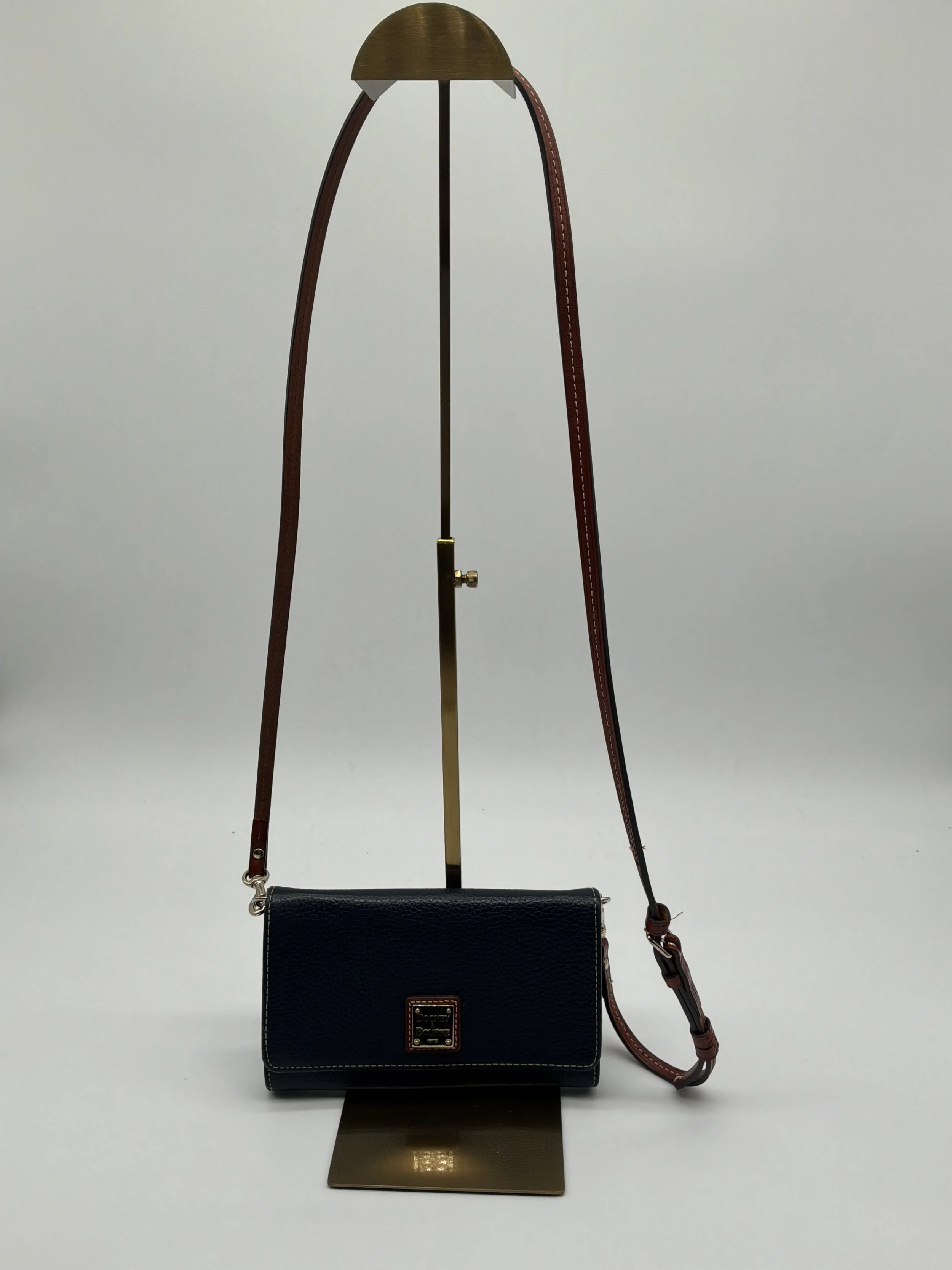 Dooney & Bourke Navy Pebble Leather Crossbody Wallet Bag