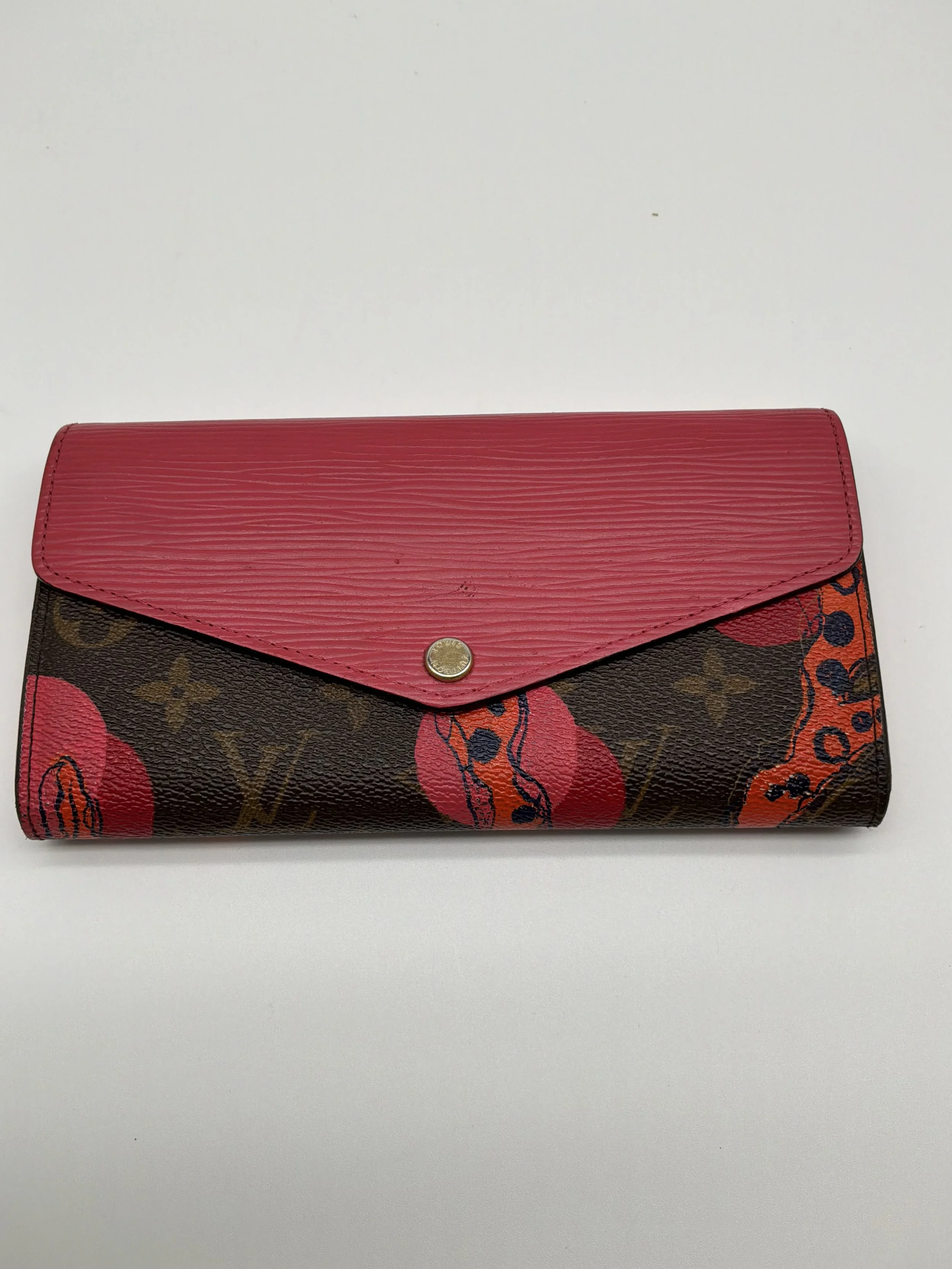 Louis Vuitton Emilie Wallet Monogram Epi Rose Poppy Limited Edition