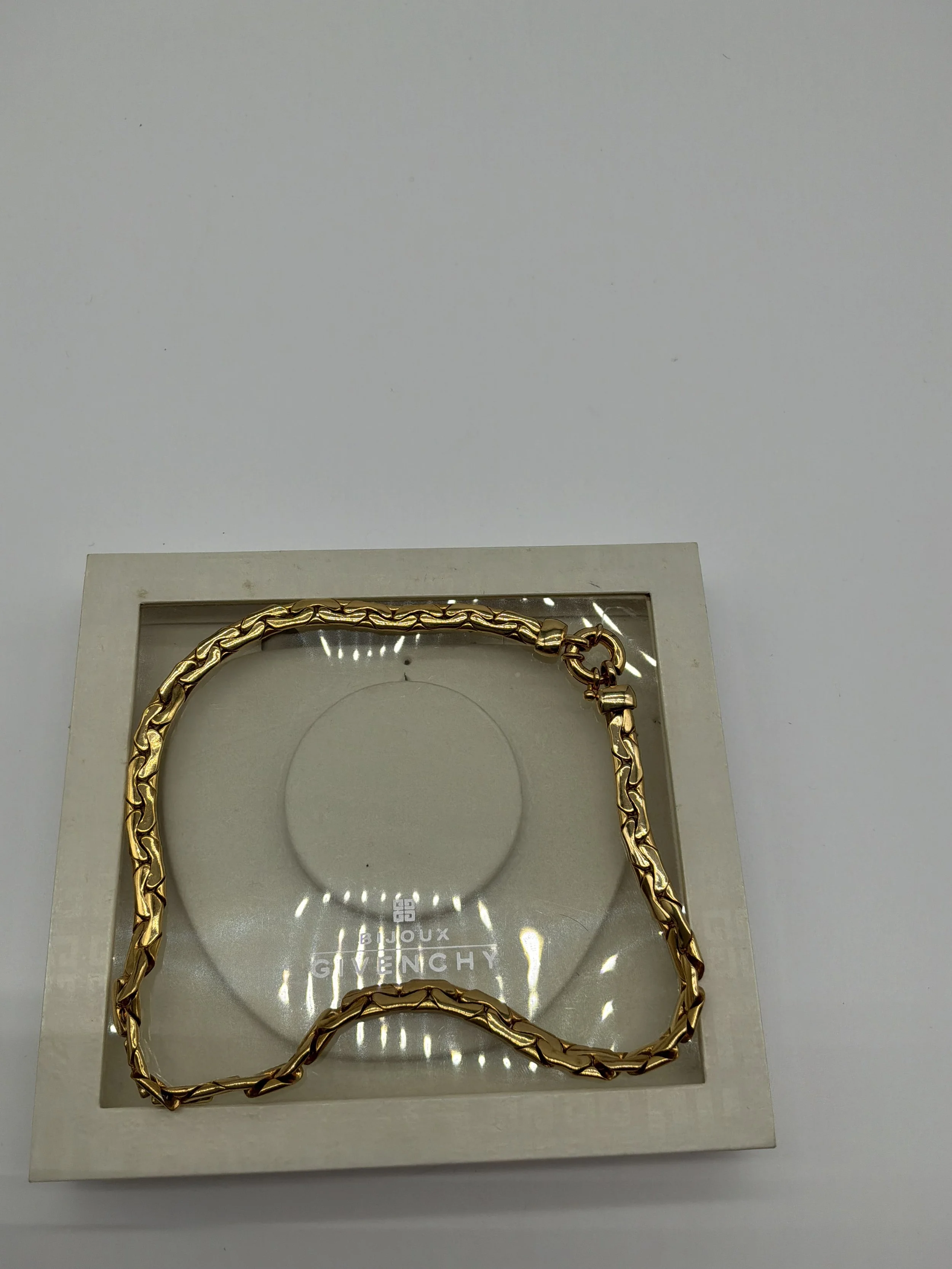 Vintage Givenchy Bijoux Gold-Tone Textured Chain Necklace