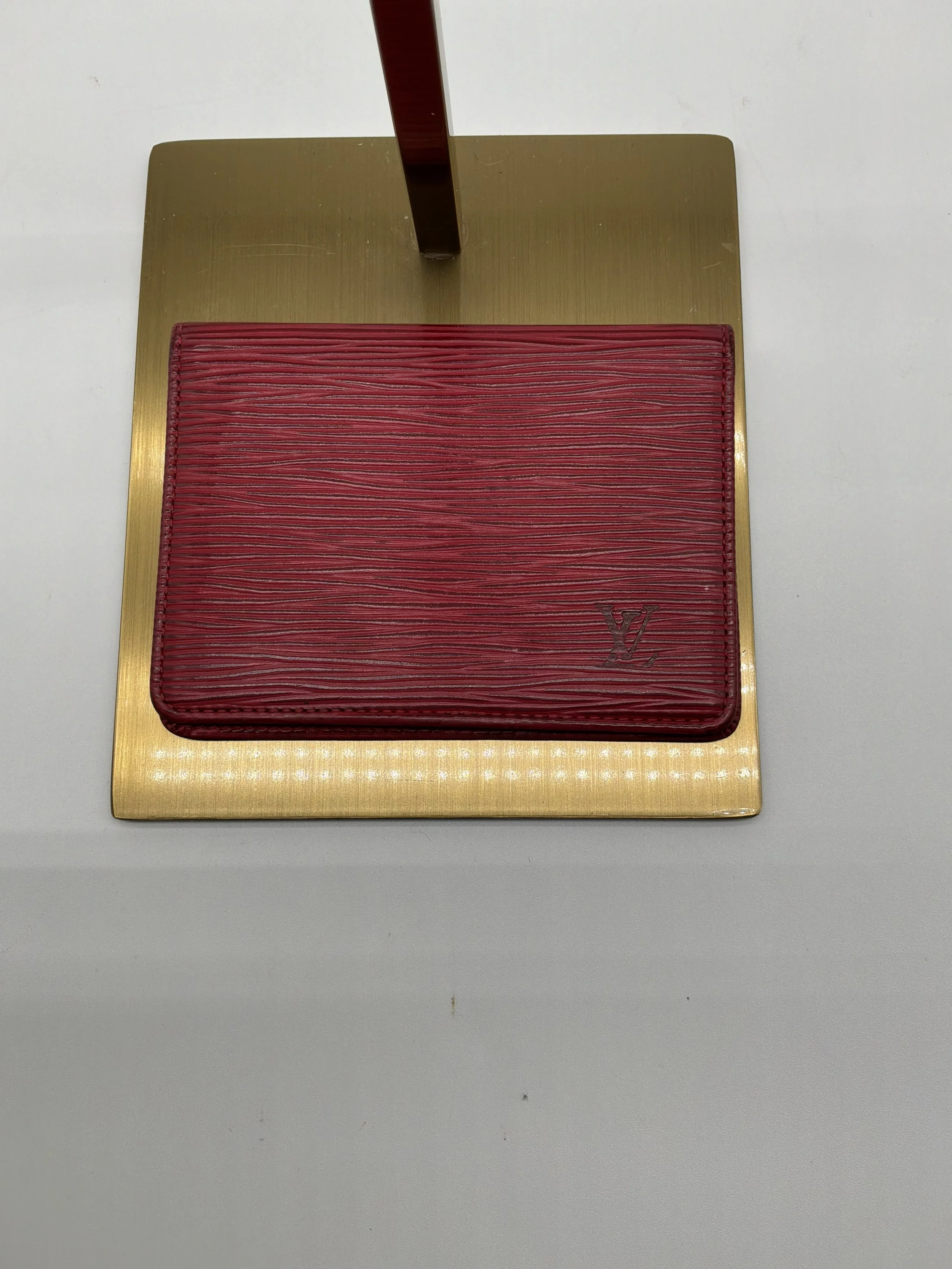 Louis Vuitton Red Epi Leather Card Holder / ID Wallet