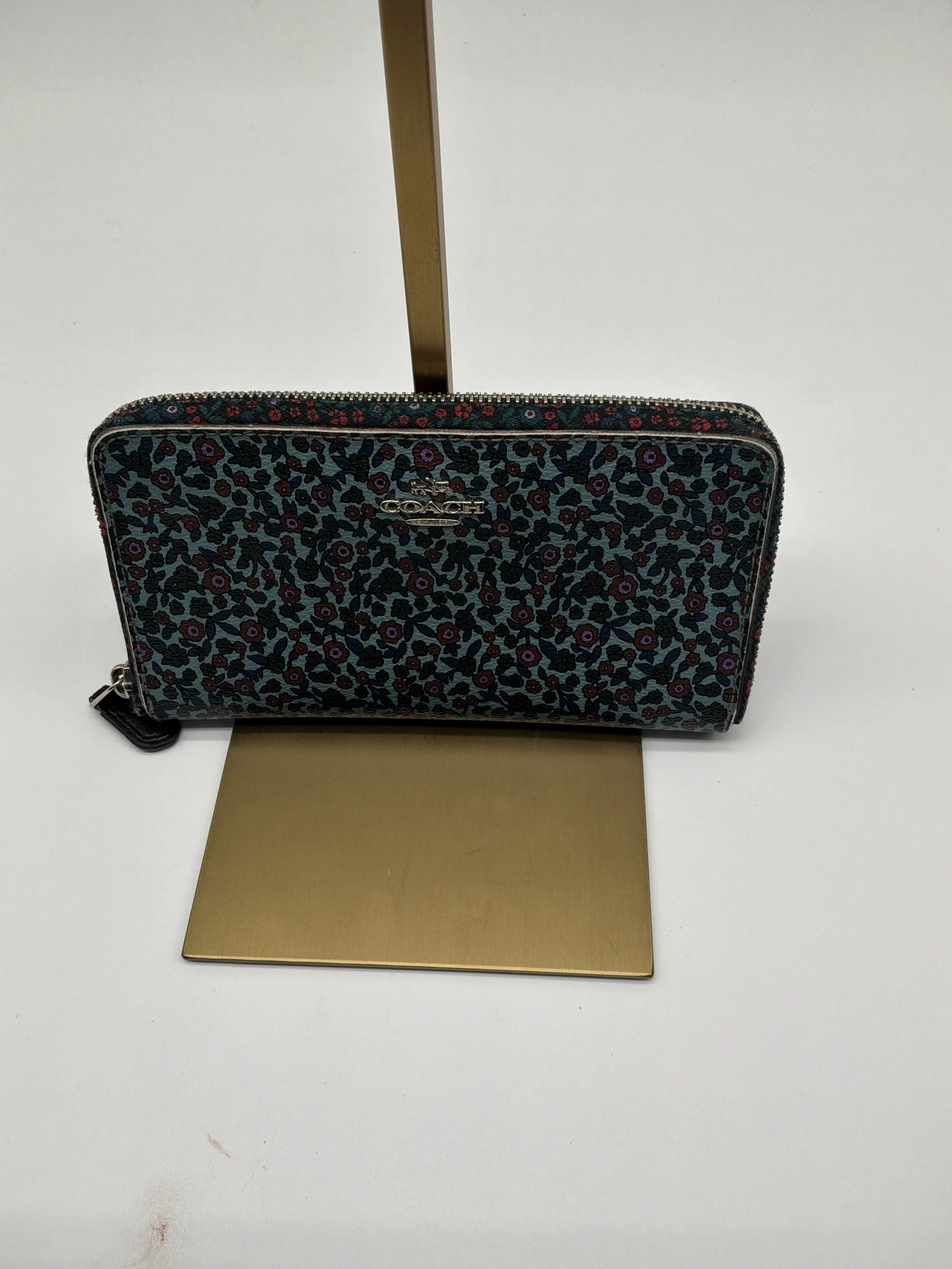 Coach Floral Print Zip-Around Continental Wallet