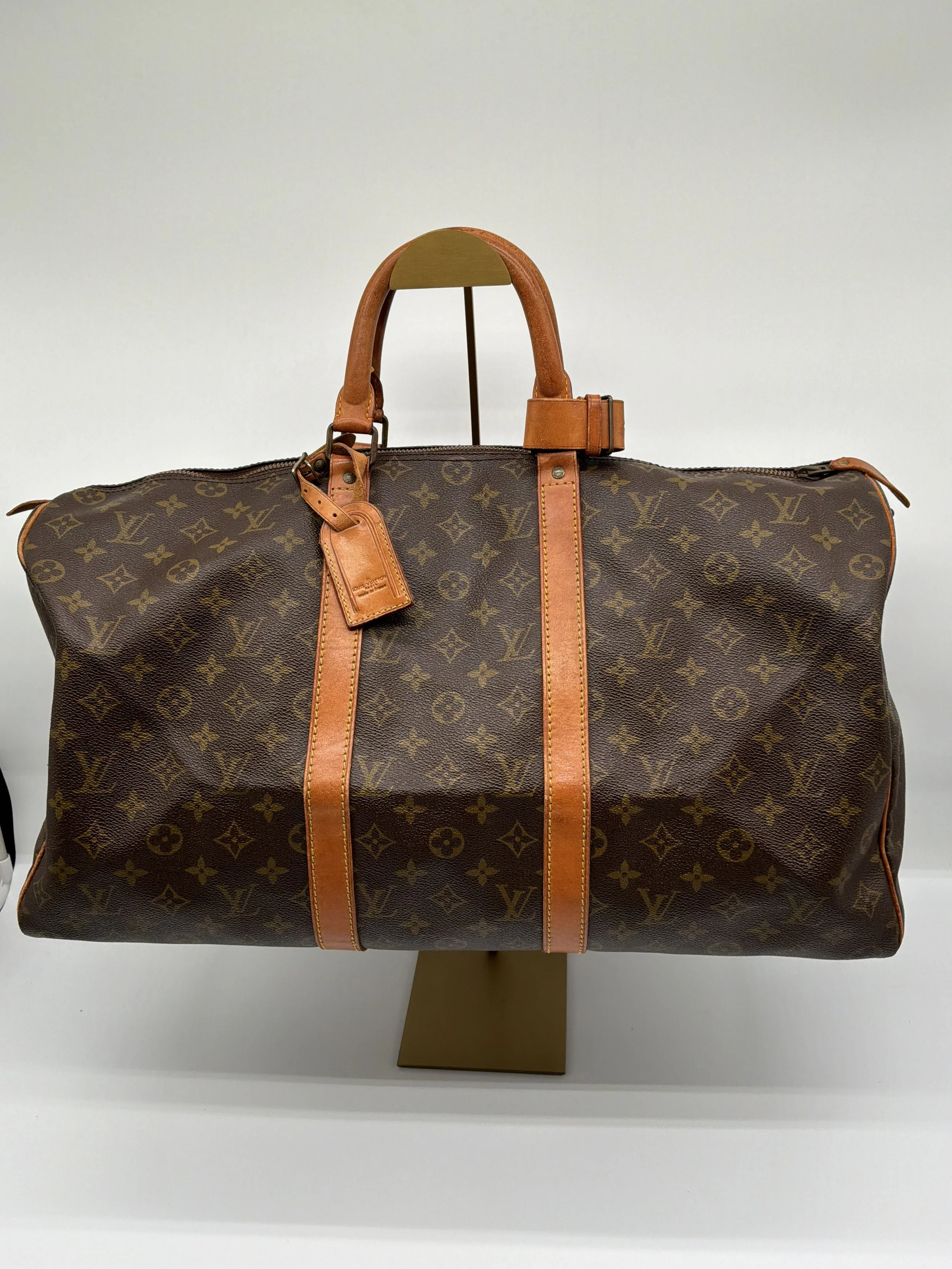 Louis Vuitton Keepall 50 Monogram Canvas Travel Duffle Bag Vintage LV