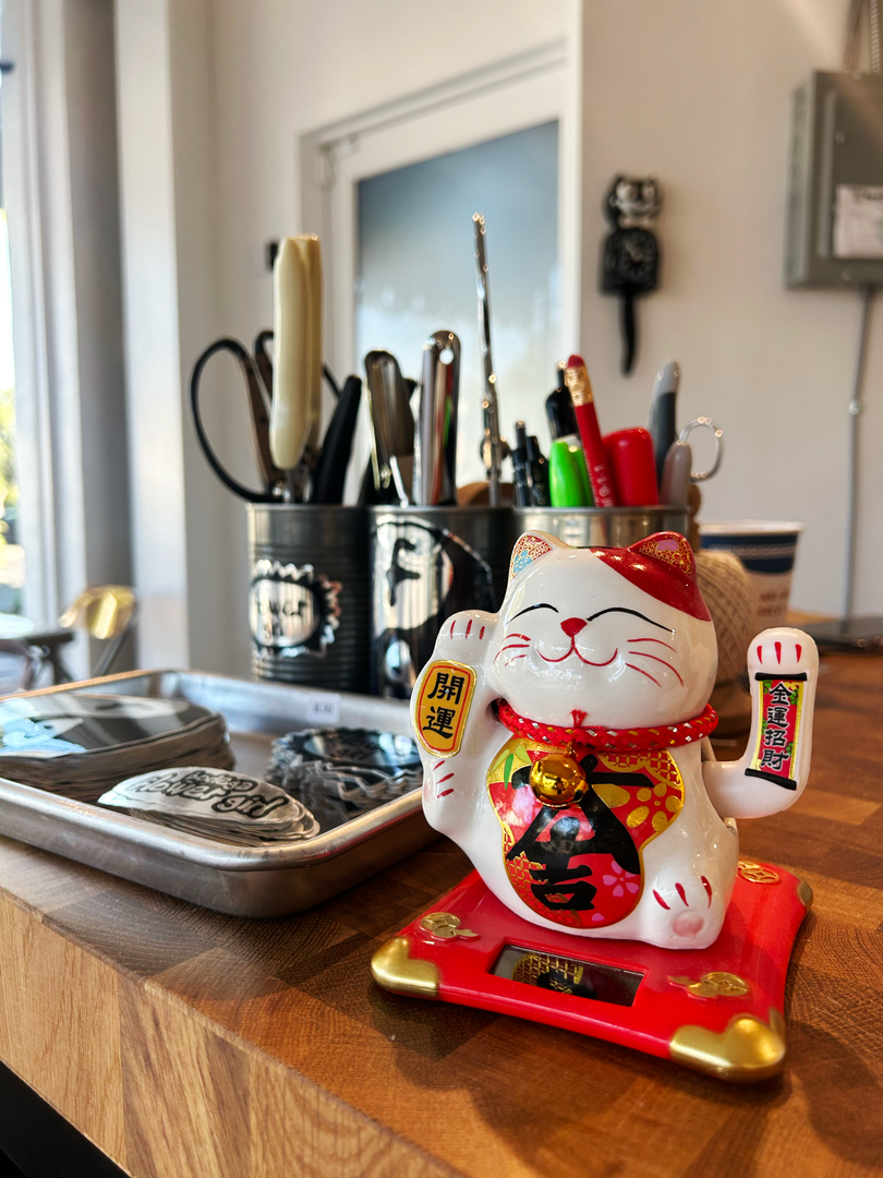 A modern wooden house with a flat roof, set in a grassy landscape with a lake and mountain range in the background.
