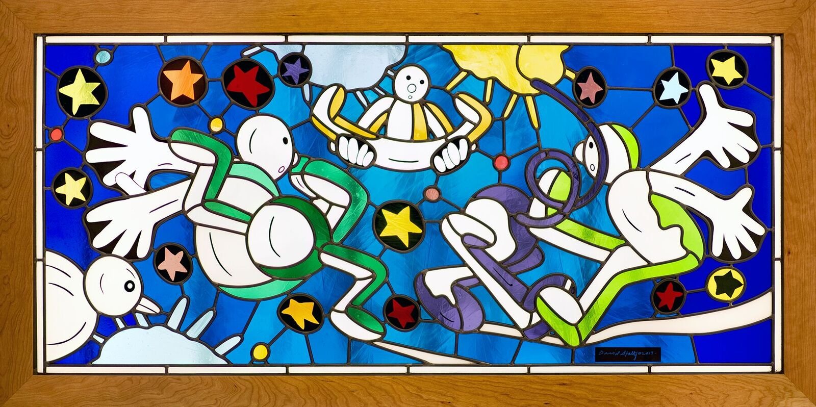 Untitled – Stained Glass - Collaboration with Chris Jefferies -18″ x 44″ 2019