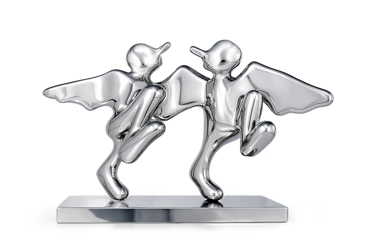 The Two of Us - Digitally Rendered in High Polish Stainless Steel