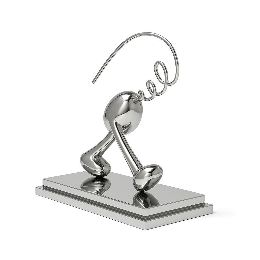 Little Red - Digitally Rendered in High Polish Stainless Steel