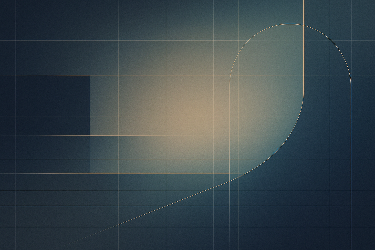 Abstract geometric gradient in FD3 navy and gold tones with curved lines and a subtle grid, representing clarity, structure, and modern HR technology advisory support.