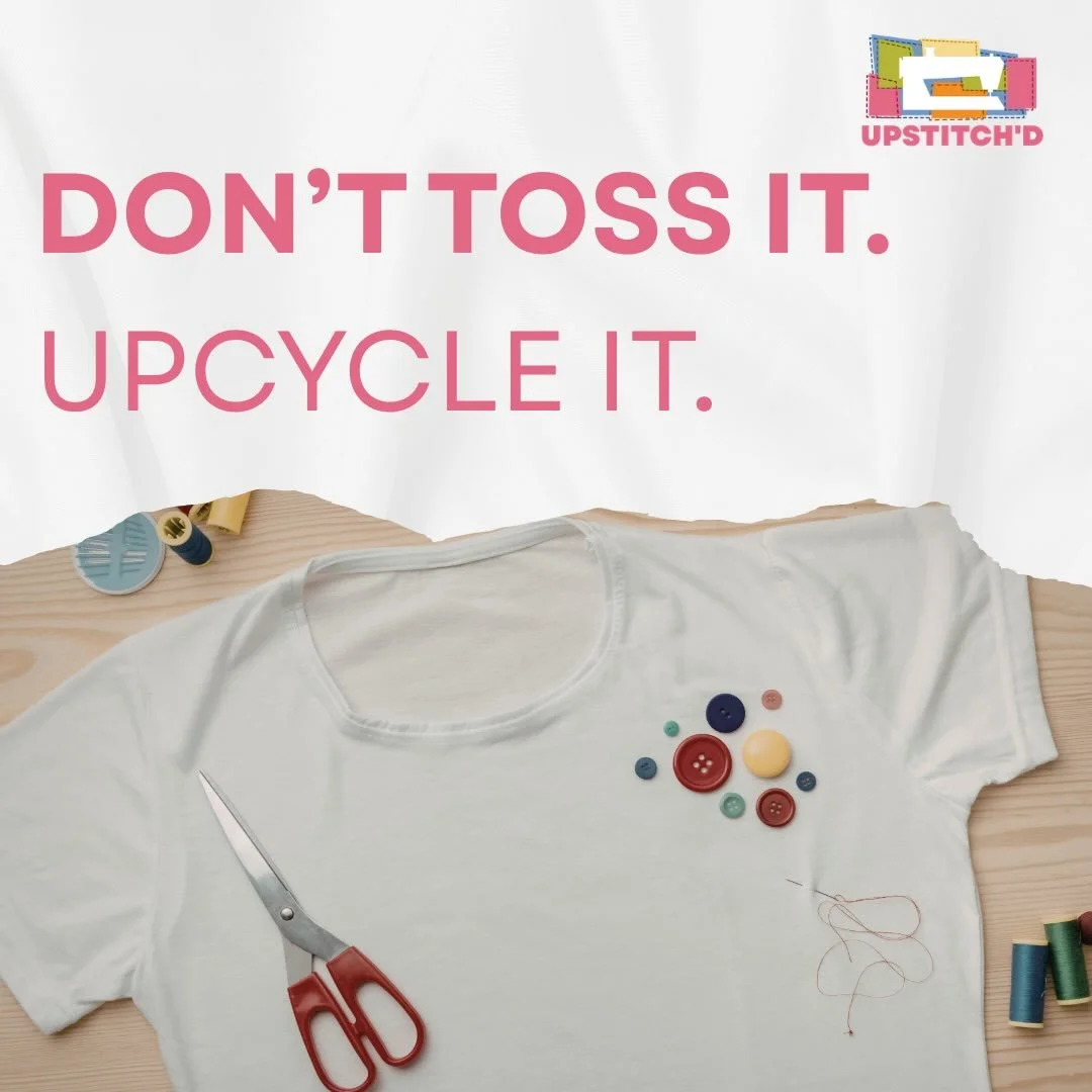 Don&rsquo;t Toss It. Upcycle It. ♻️

That old t-shirt at the bottom of your drawer? It still has potential.

Crop it &ndash; for a fresh new fit
Patch it &ndash;to cover stains, holes, and add personality
Combine pieces &ndash; to create something co