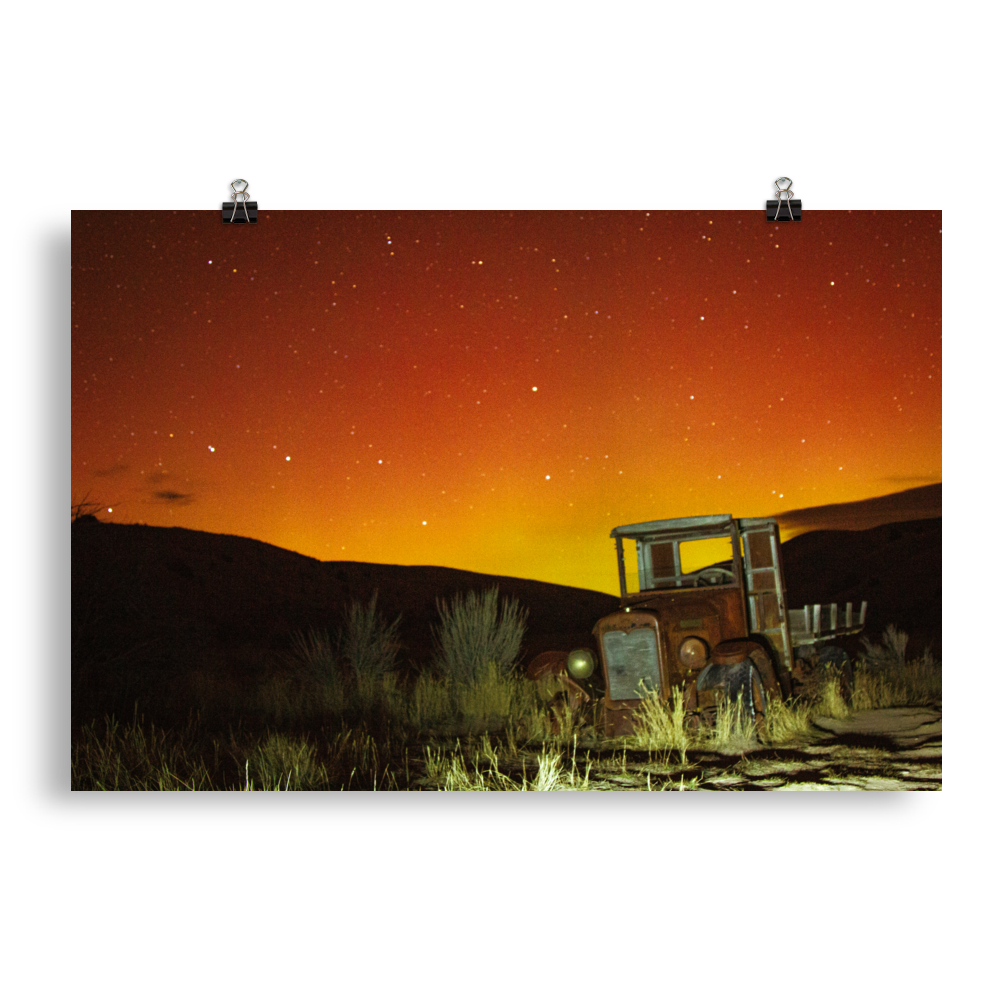 Lights behind Old Truck