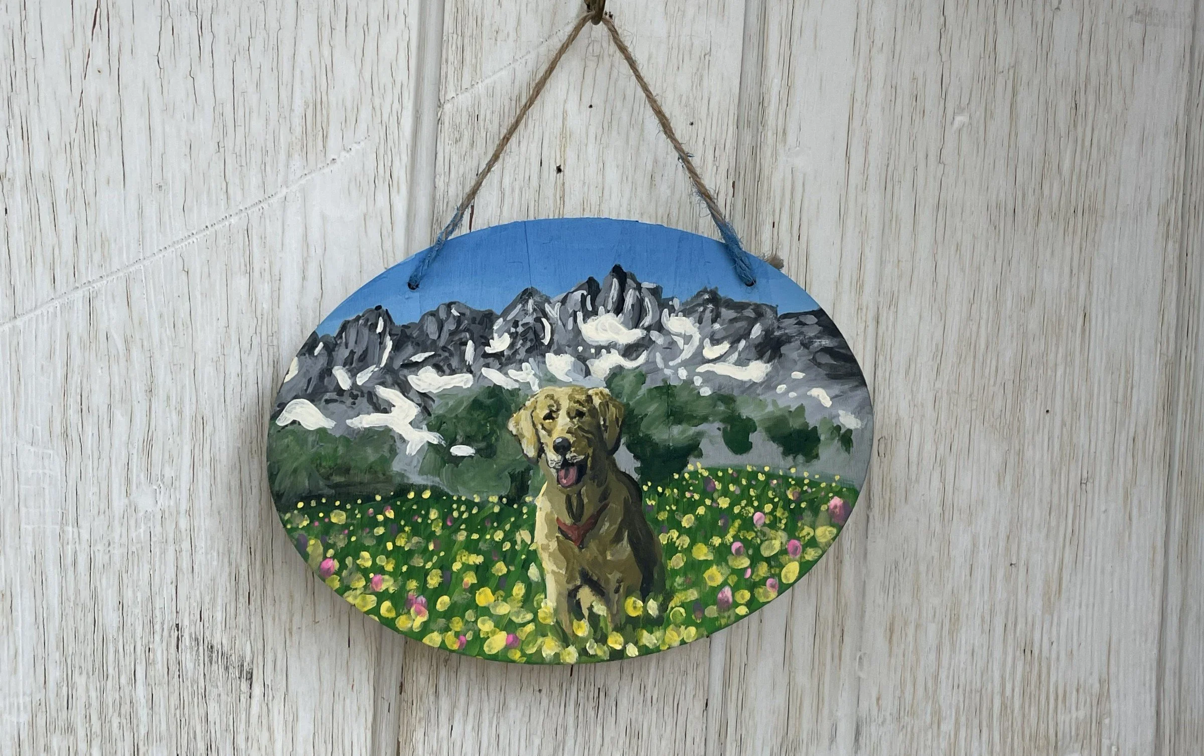 Acrylic paint on wood