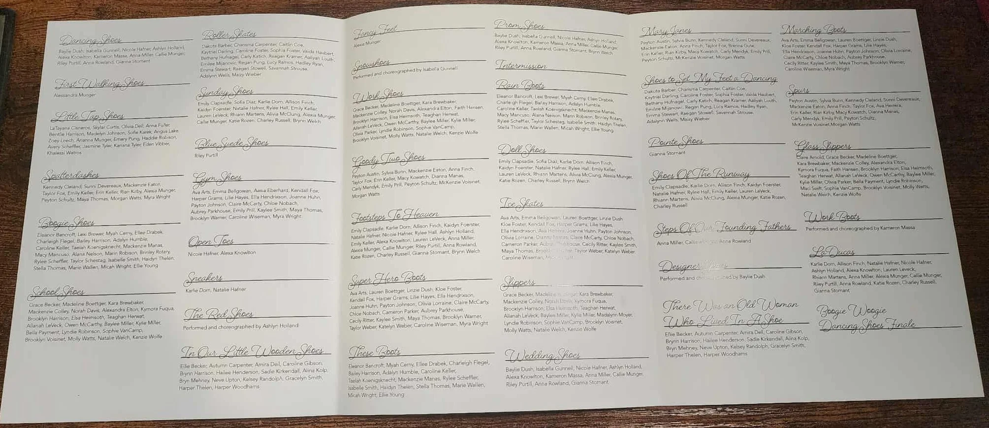 Dance Program Page 2 - 4