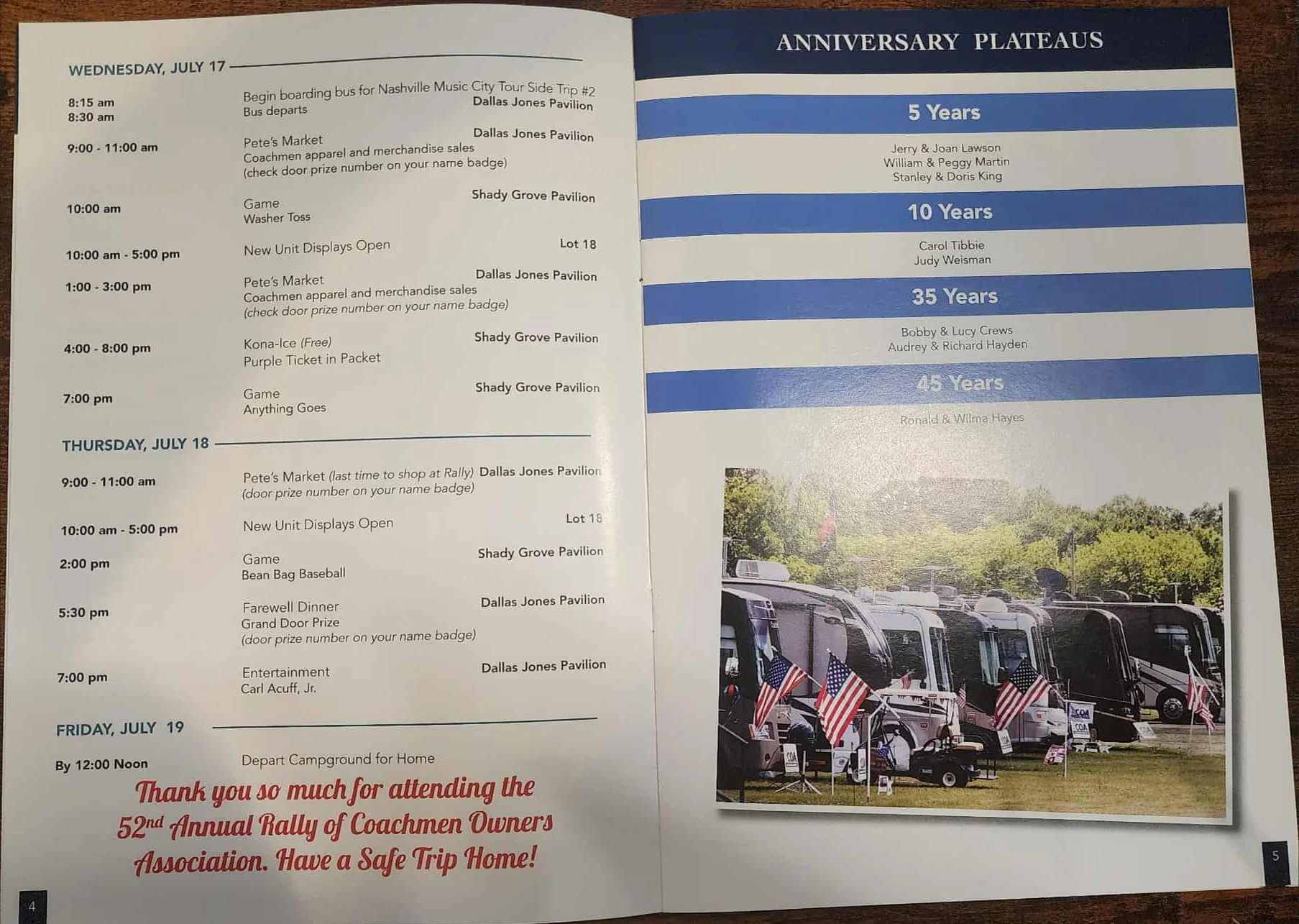 COA Program Itinerary Program Page 4 - 5