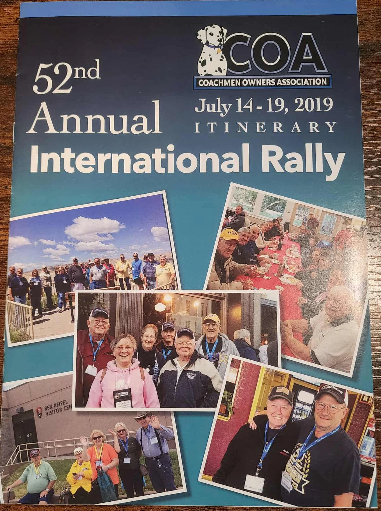 COA Program Itinerary Program Front 