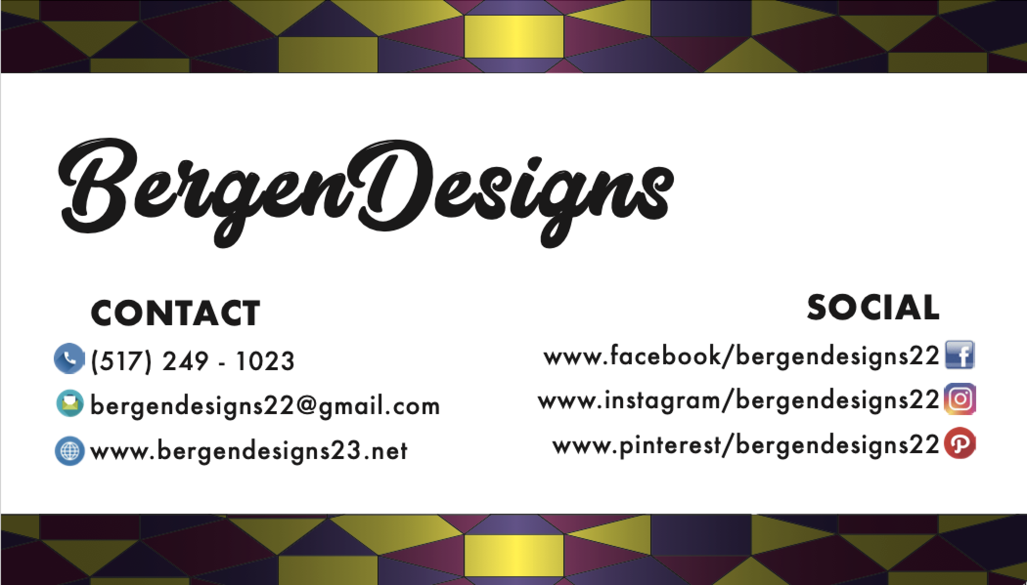 My Business Card Back