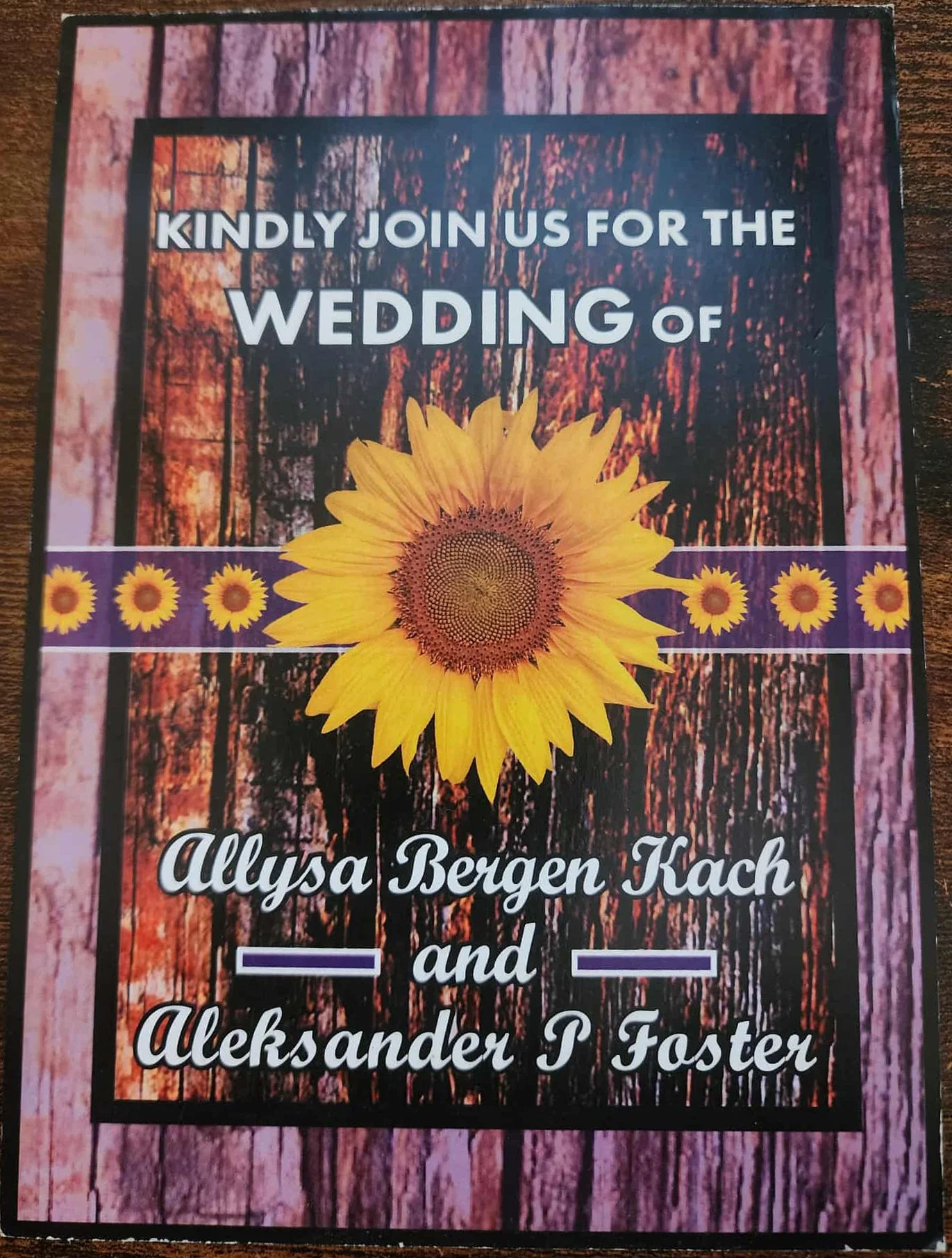 Wedding Invitation Front