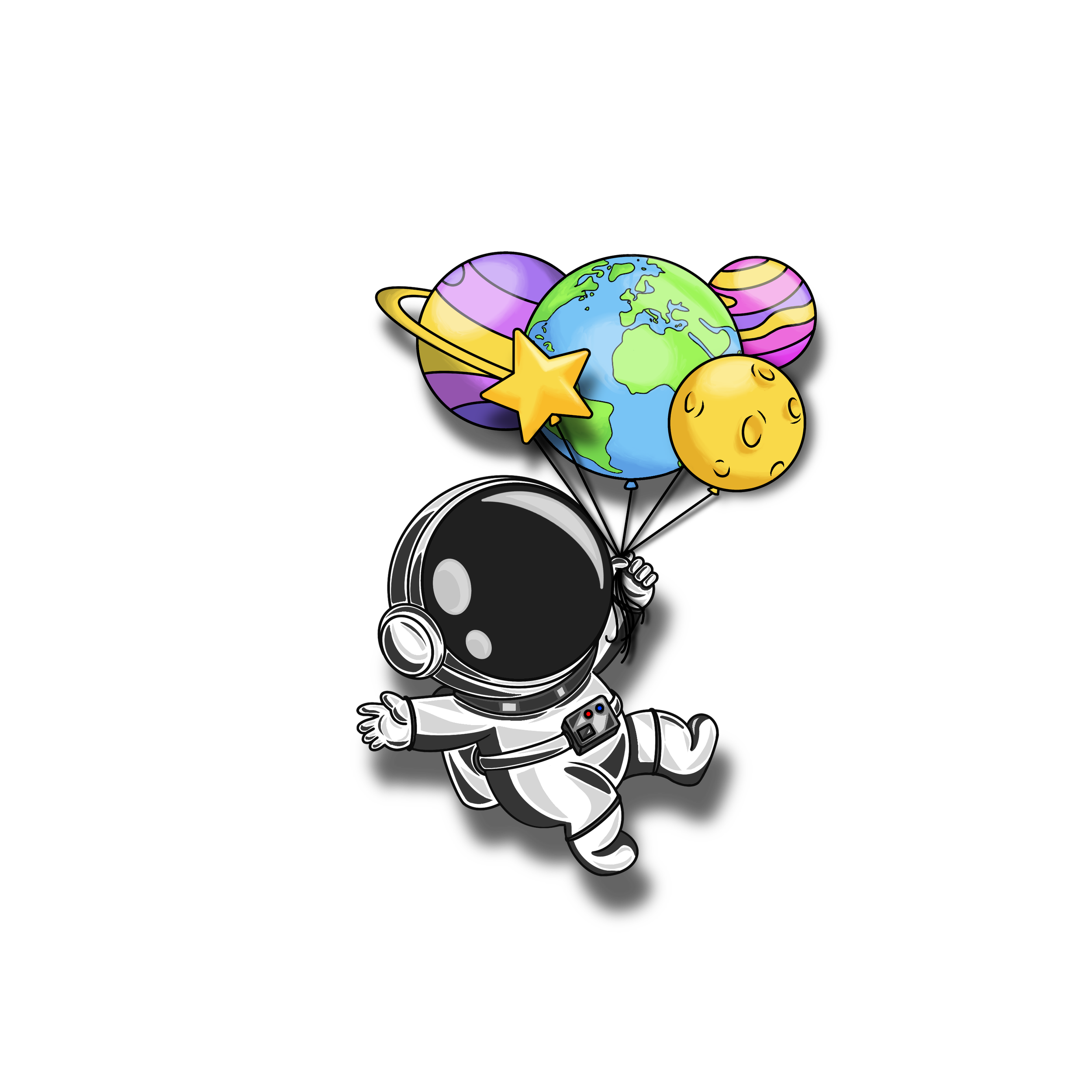 Procreate: Baby Astronaut Floating