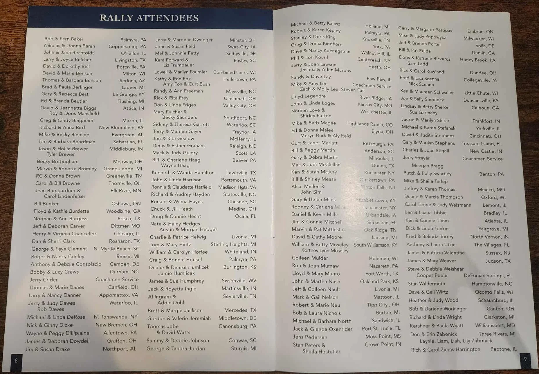 COA Program Itinerary Program Page 8 - 9