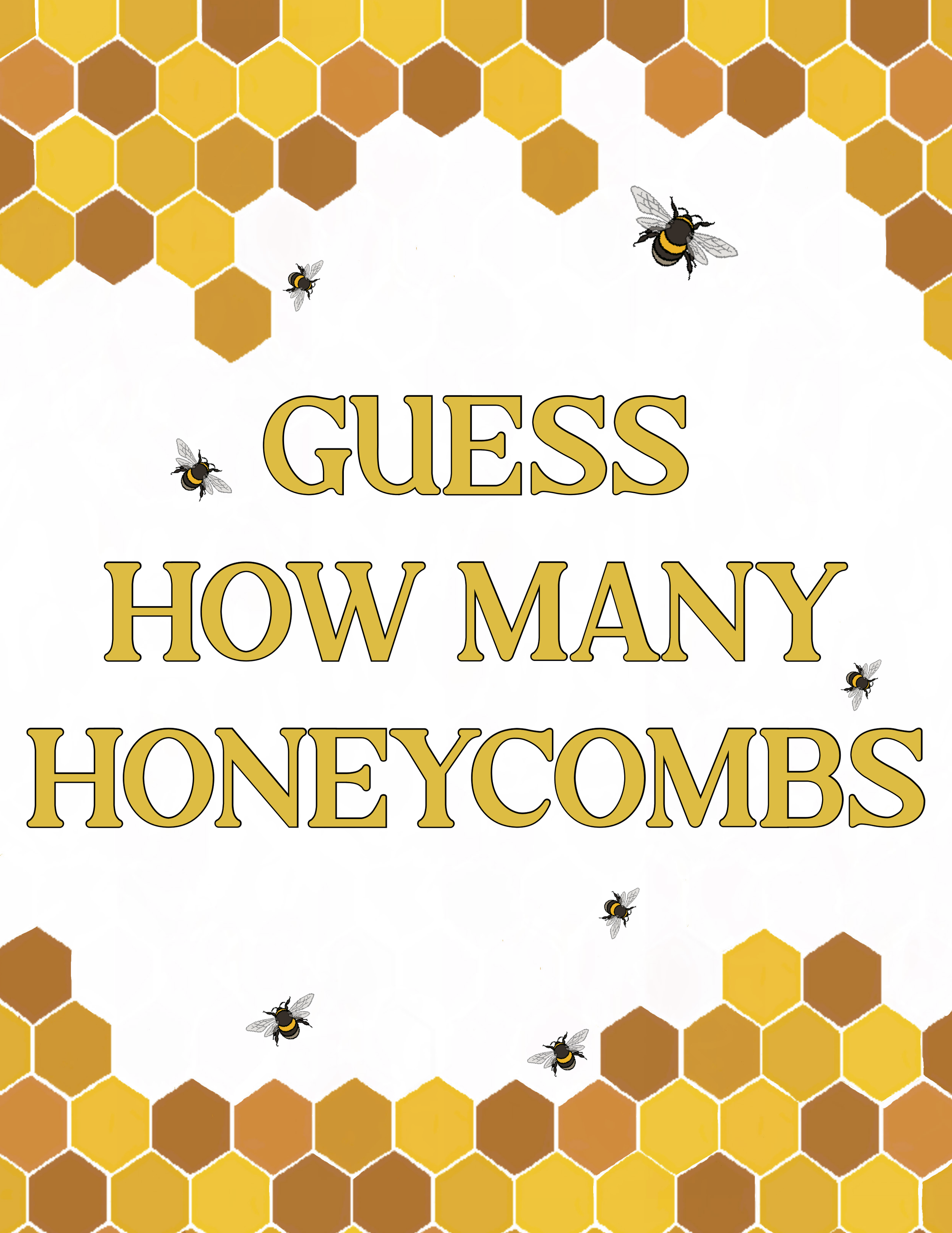 Gender Reveal: Guess How Many HoneyCombs Flyer Game