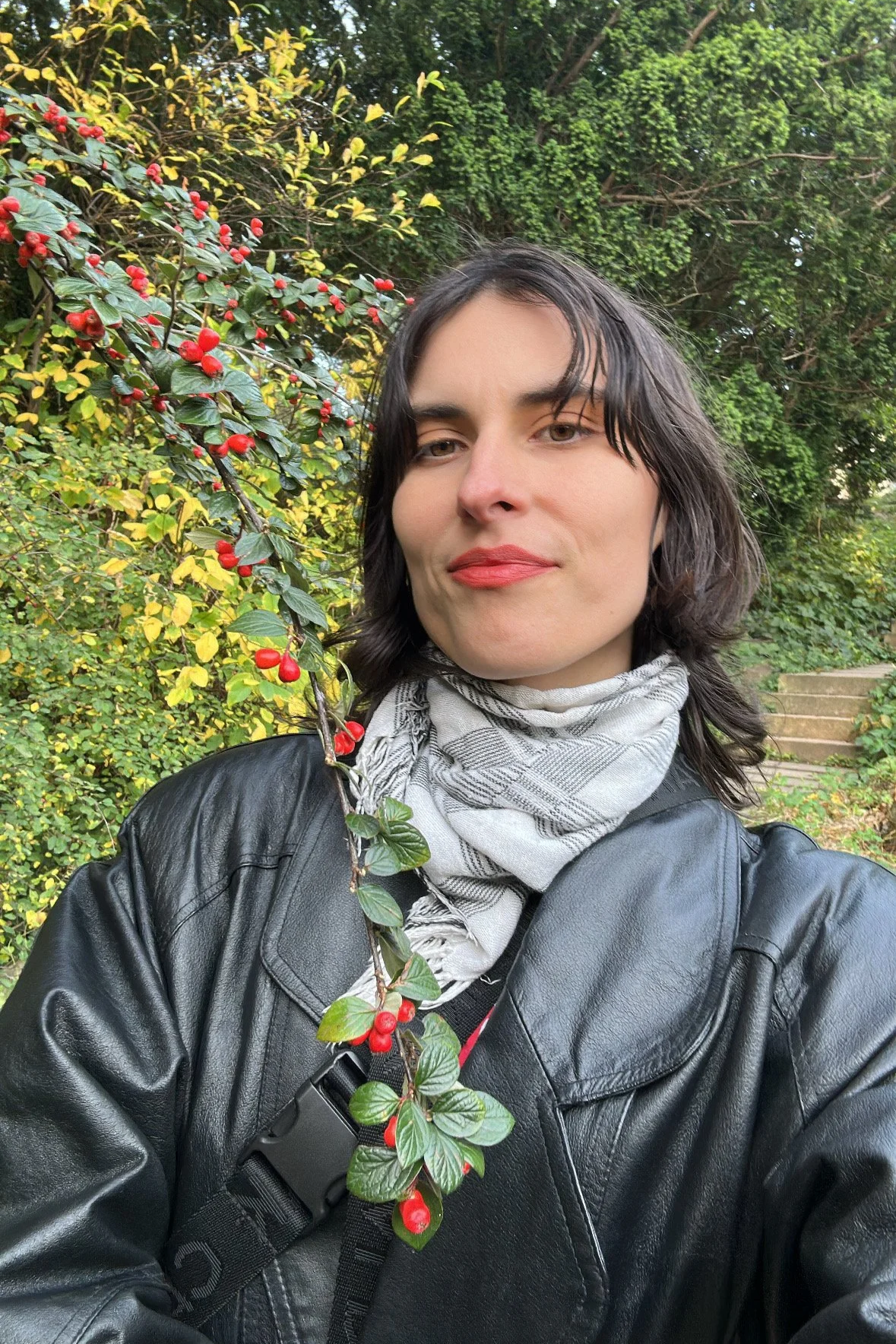 Selfie of Fasciation Planting & Care owner and head gardener smiling in a garden
