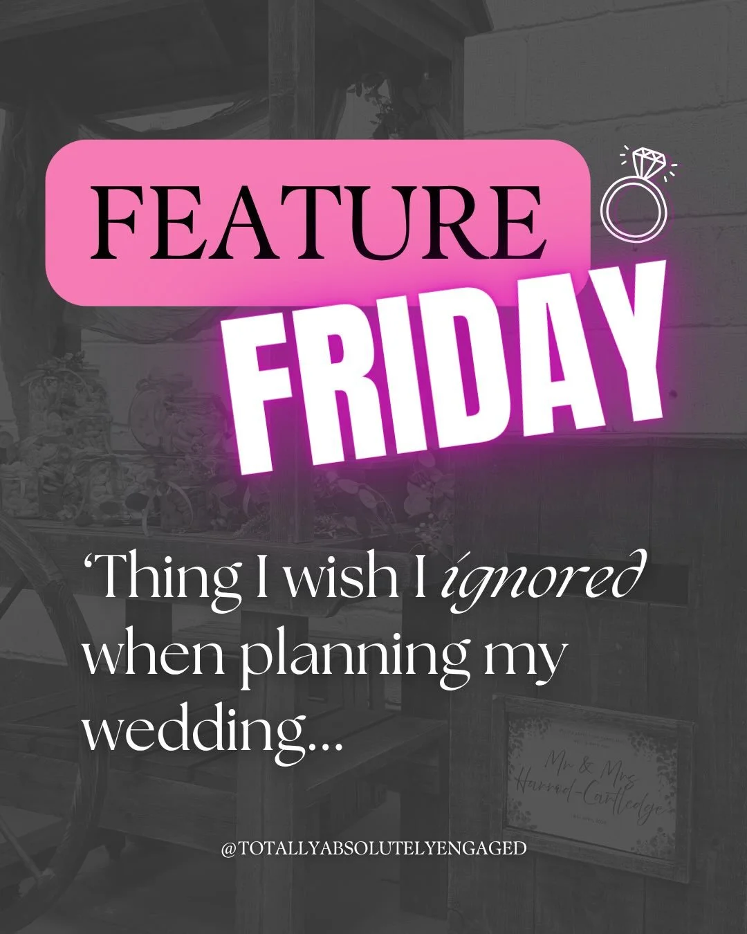 FEATURE FRIDAY 🤍

Advice from a real bride who&rsquo;s been there, done it&hellip; and learned what actually matters 💍

When planning a wedding, it&rsquo;s so easy to get caught up in doing everything &ldquo;right&rdquo;.

But looking back, there a