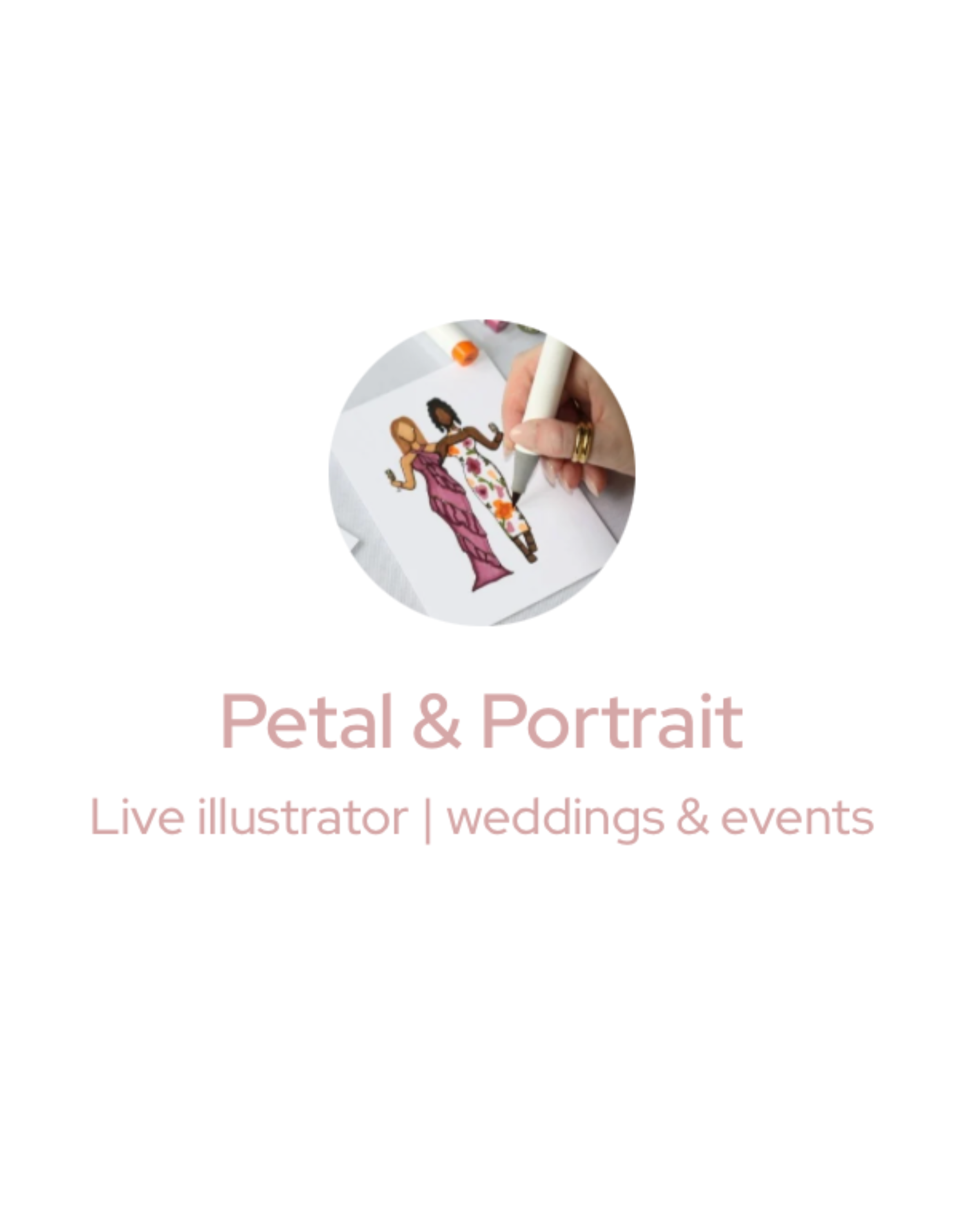 Petal & Portrait - Live Illustration 