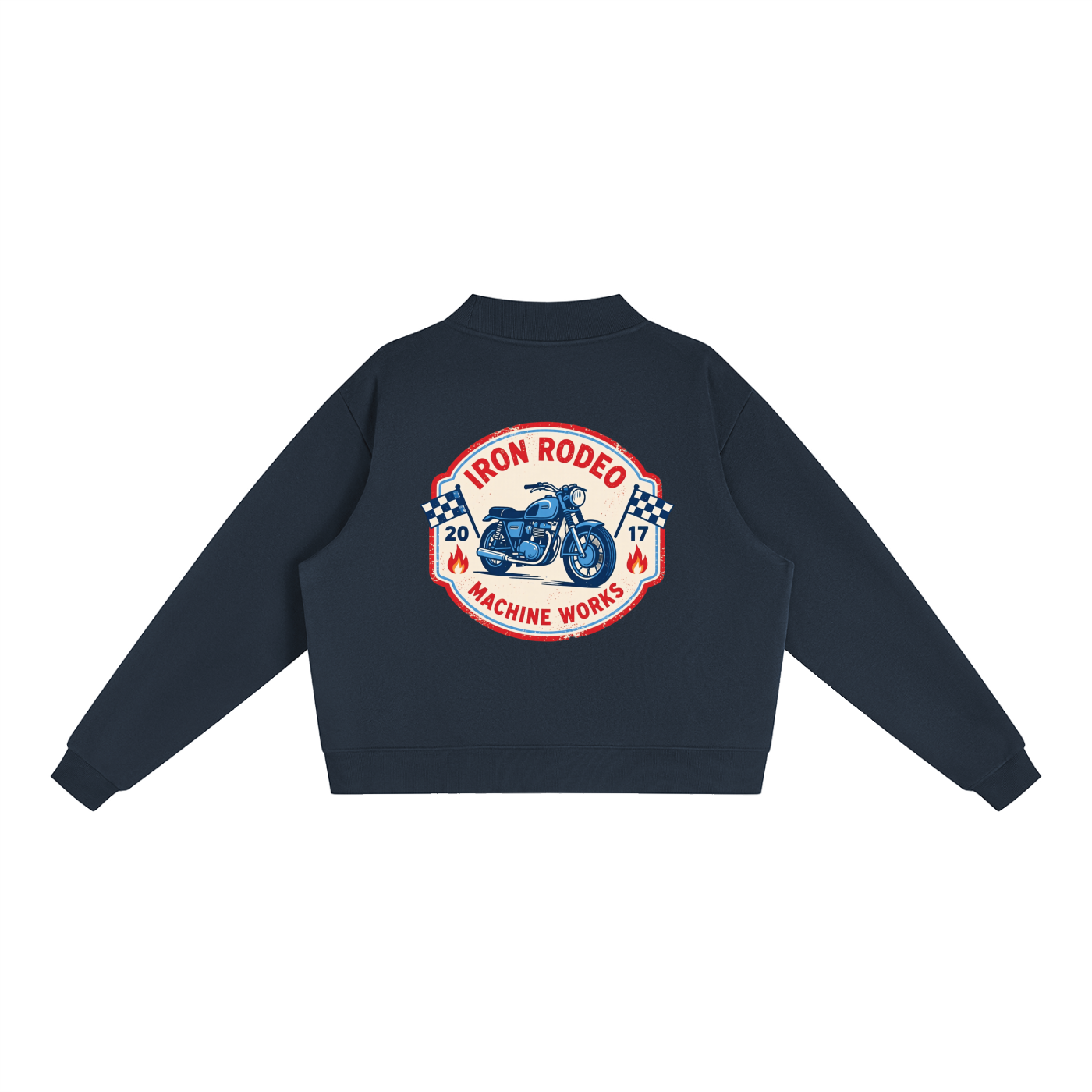 Navy Sweatshirt Womens Back.png