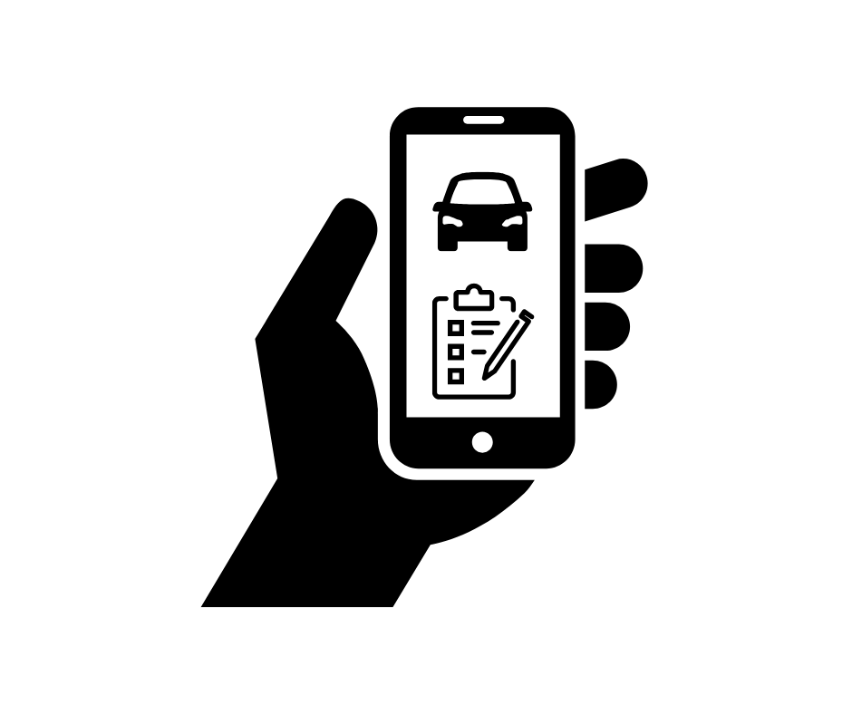 Submitting a rental request for a rideshare car online