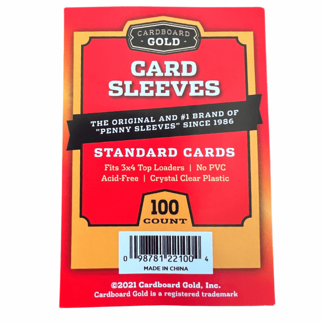 Cardboard Gold - Soft Card Sleeves for Standard Size Trading Cards - 100 count