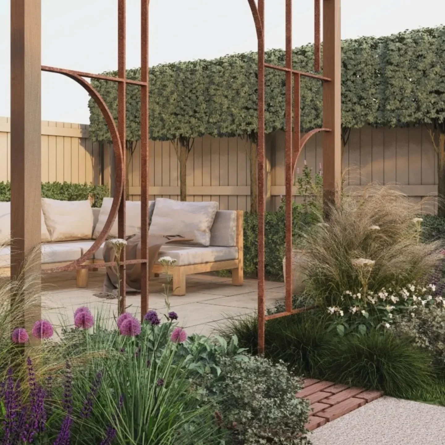 This garden came with the usual setup. A newer housing development plot, lawn in the middle, borders around the edge. Tidy, predictable, easy to ignore.

It wasn&rsquo;t lacking space. It was lacking a way forward. 💫

So instead of decorating the ed