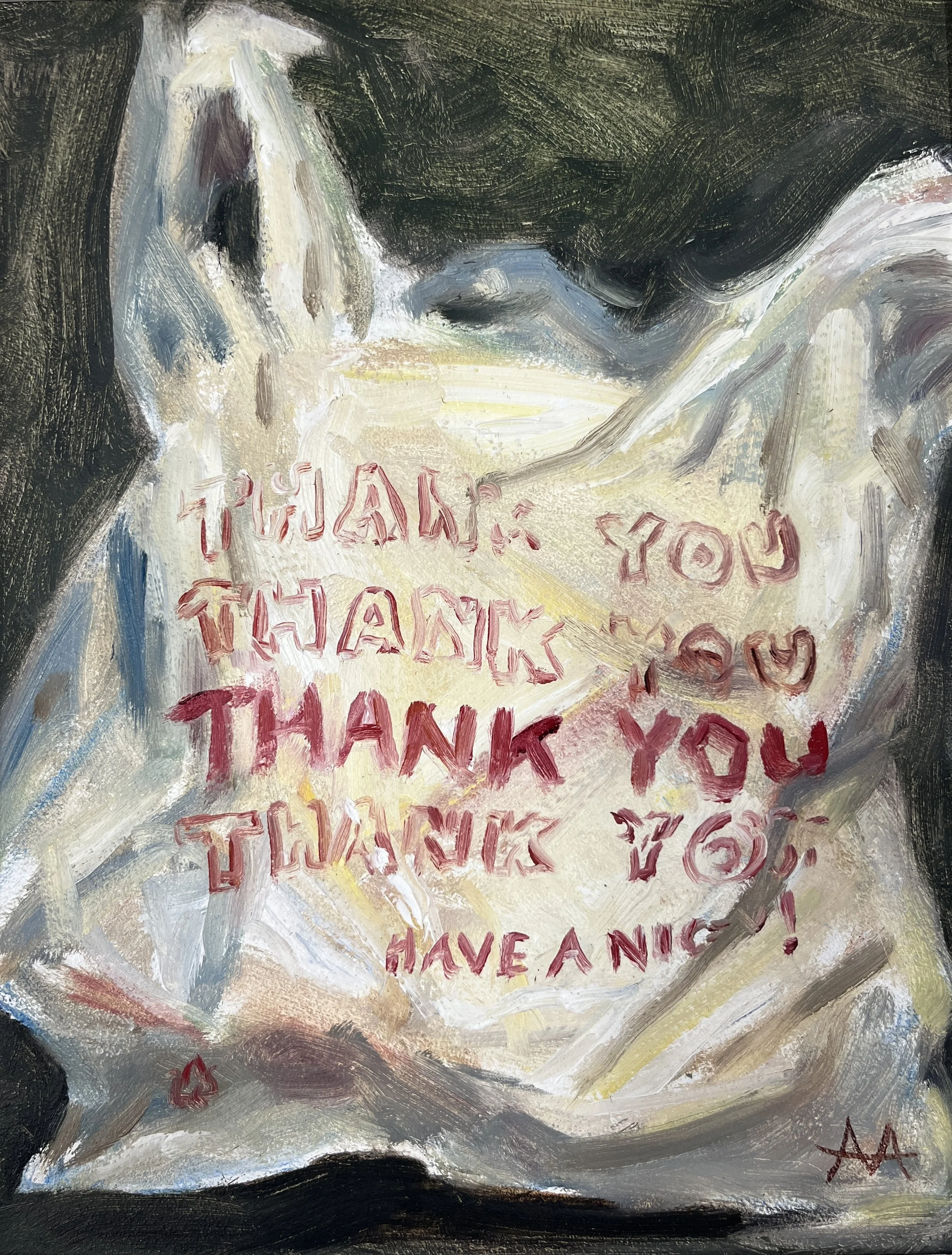 Thank You! - Oil on panel 8x10