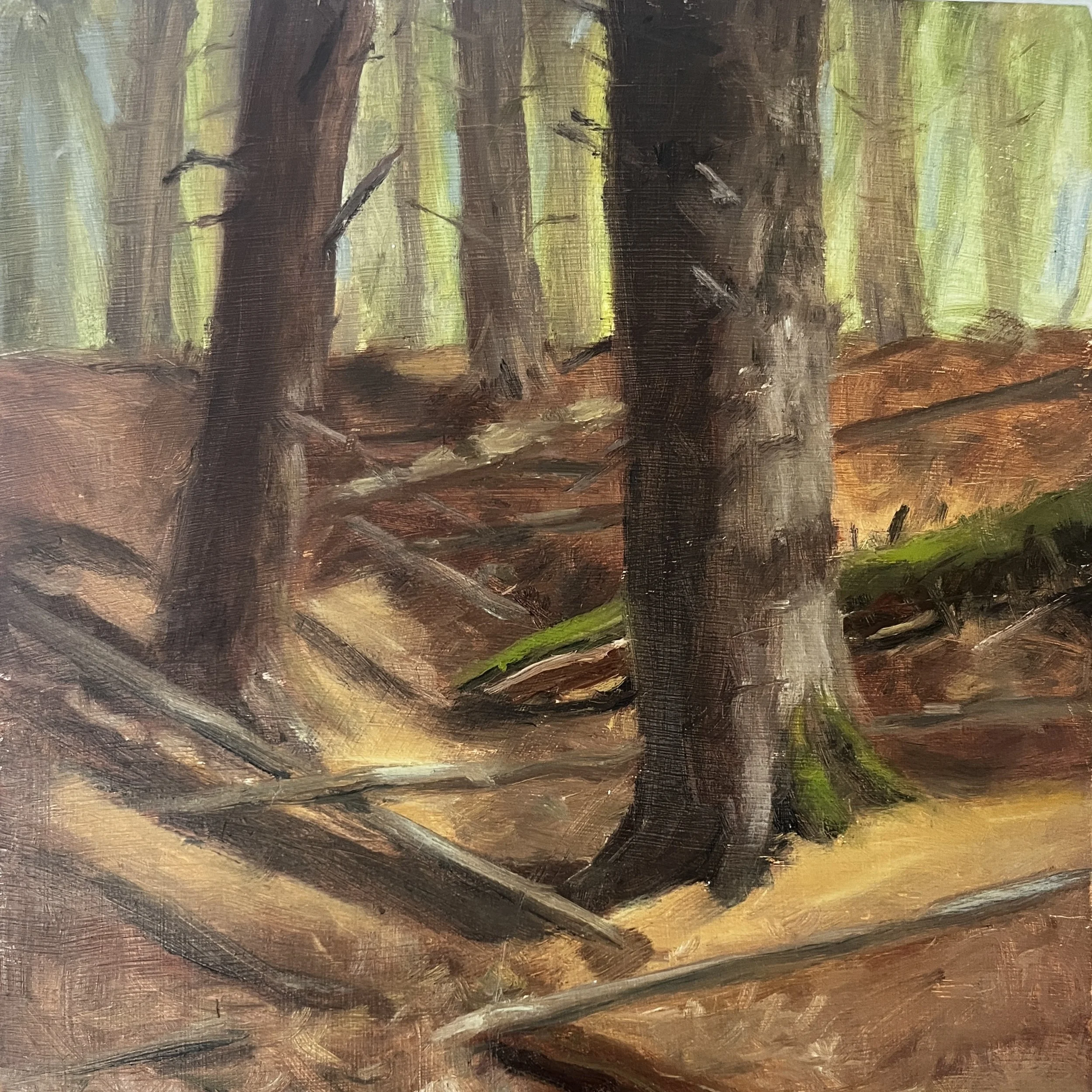 Up Your Ravine - Oil on panel 9x9 - $300