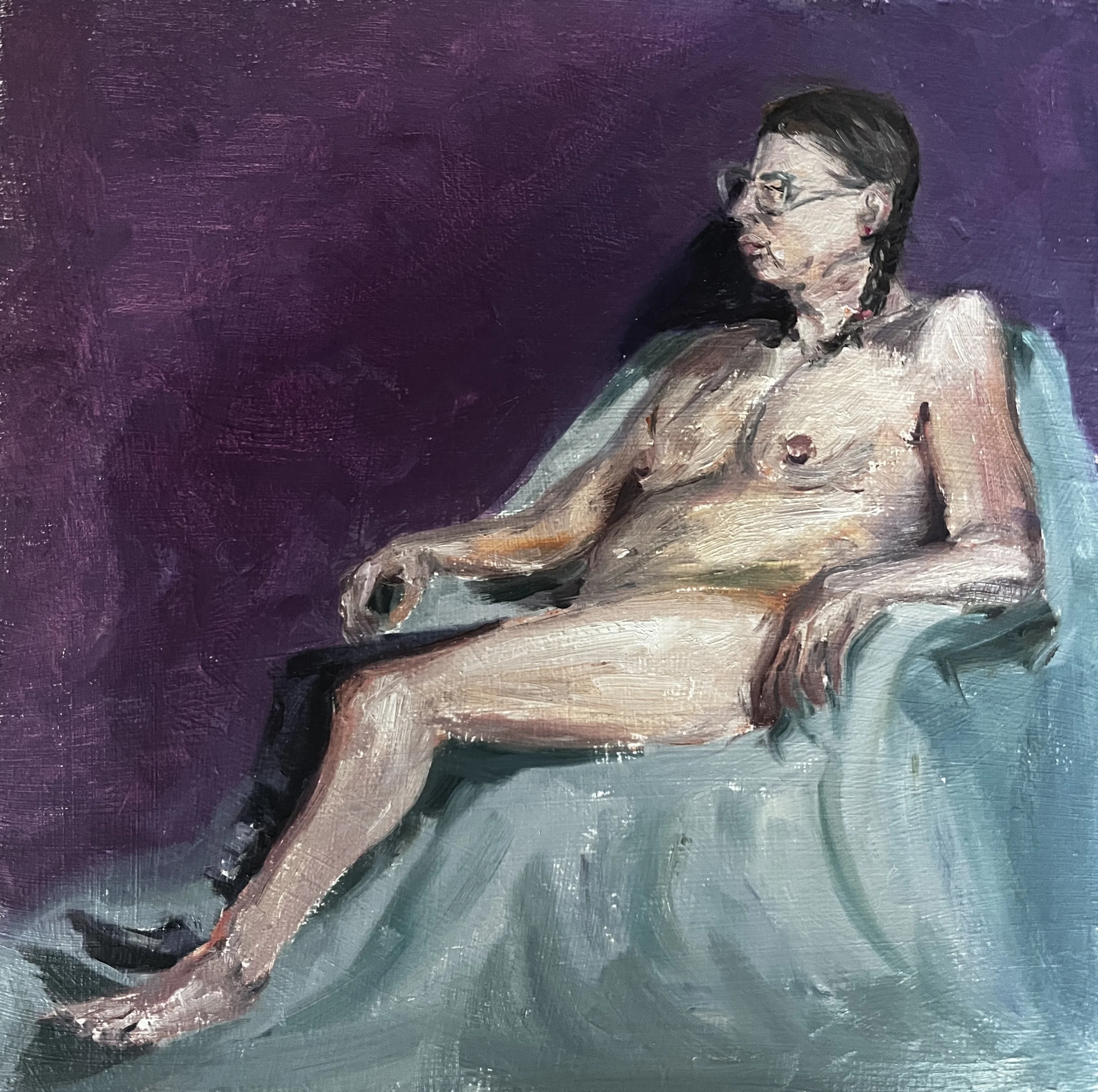 The Bionic Woman - Oil on panel 12x12 - $450