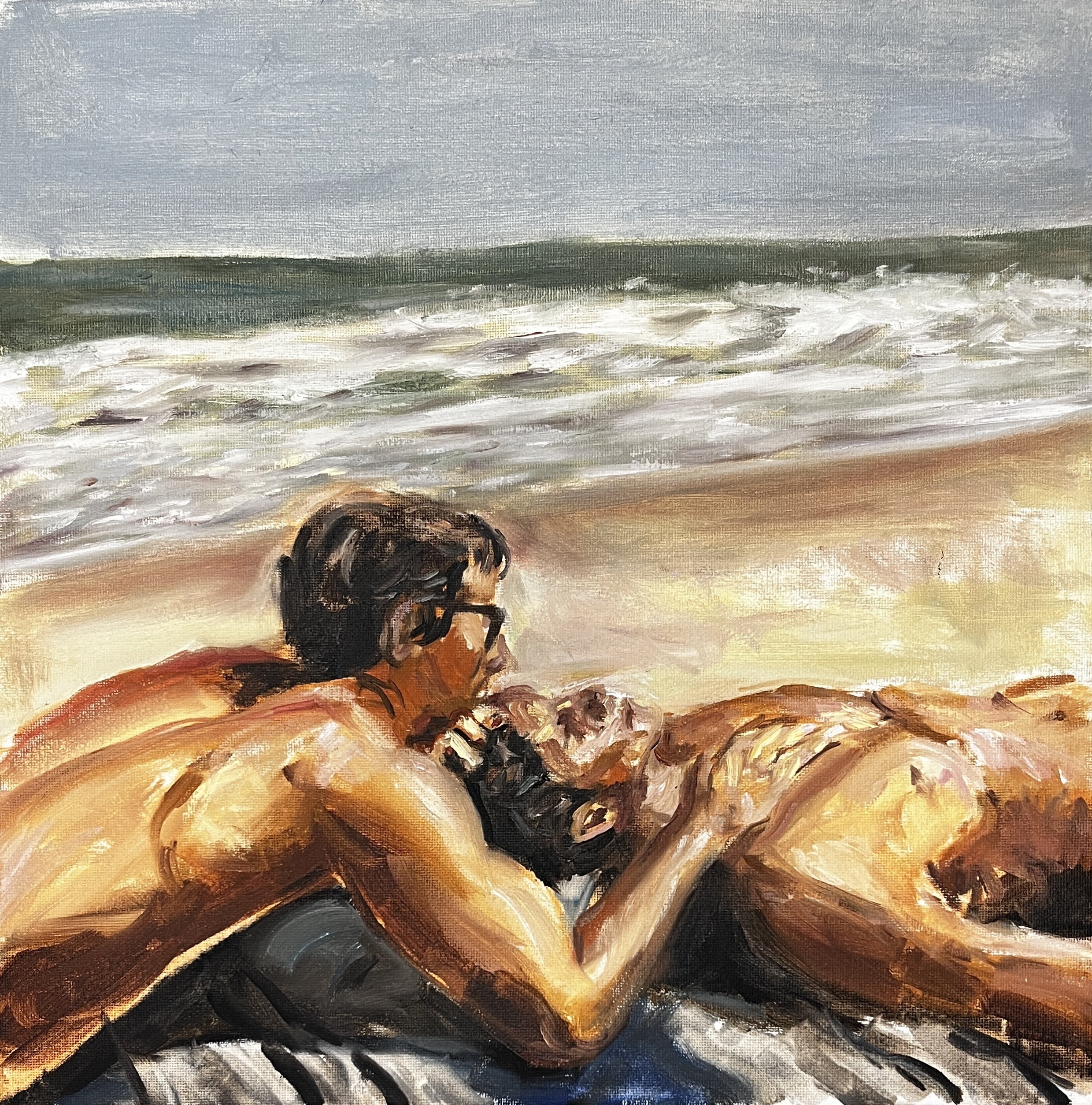 Hey Boys - Oil on canvas 14x14 - SOLD