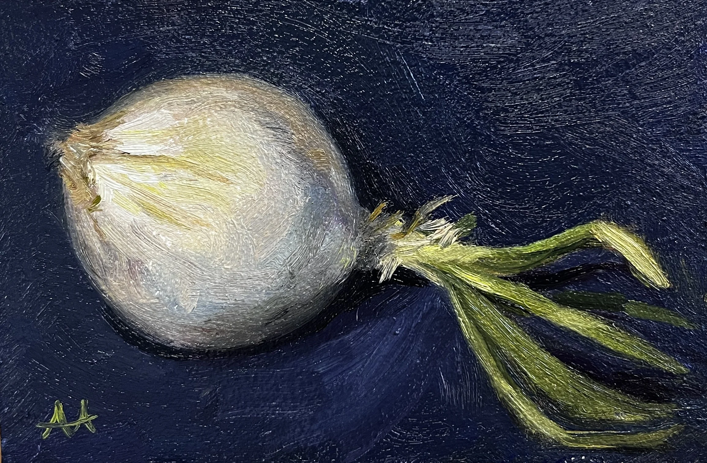 Blue Onion - Oil on panel 4x6 - SOLD