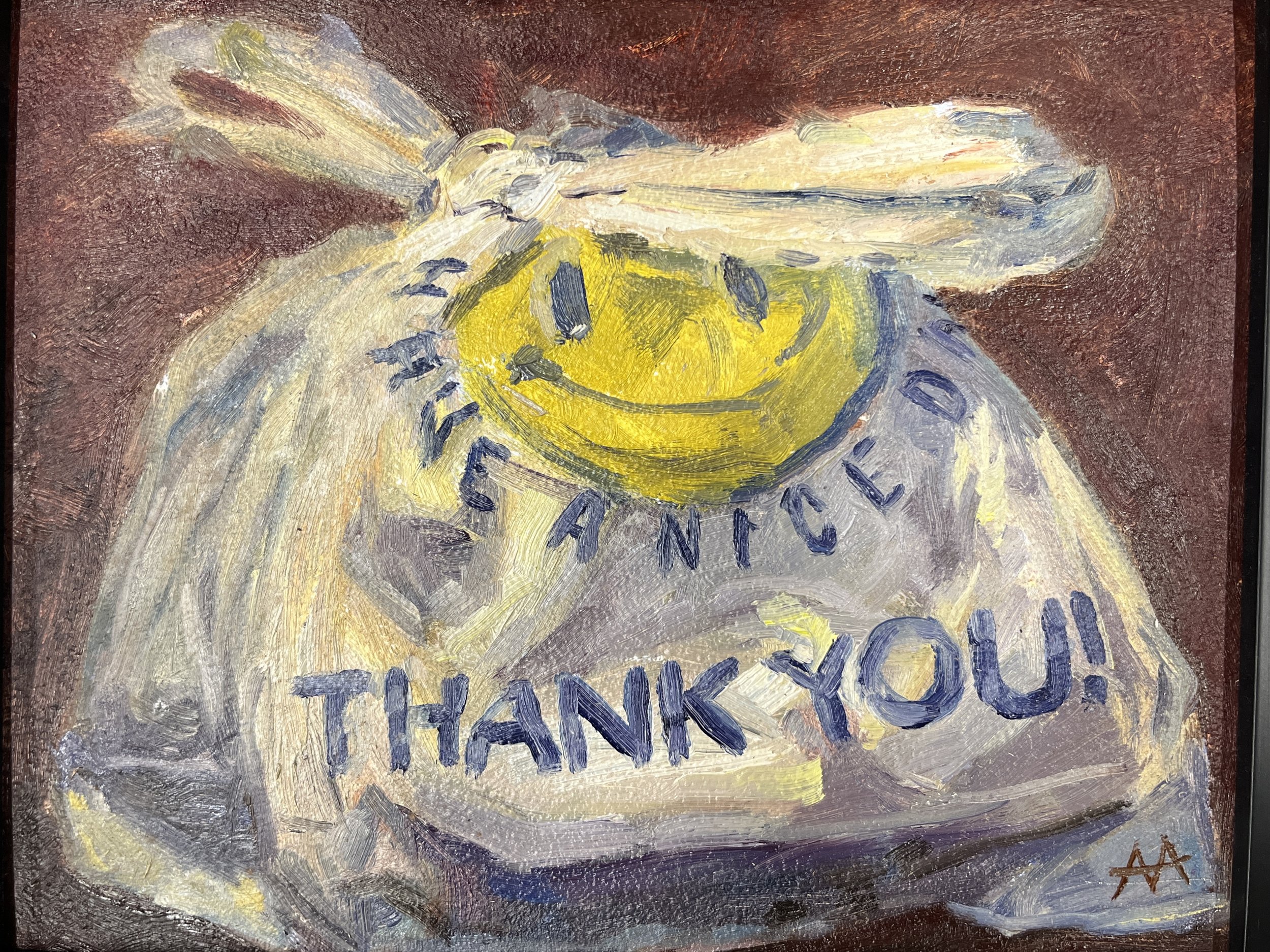 Smile! - Oil on panel 8x10