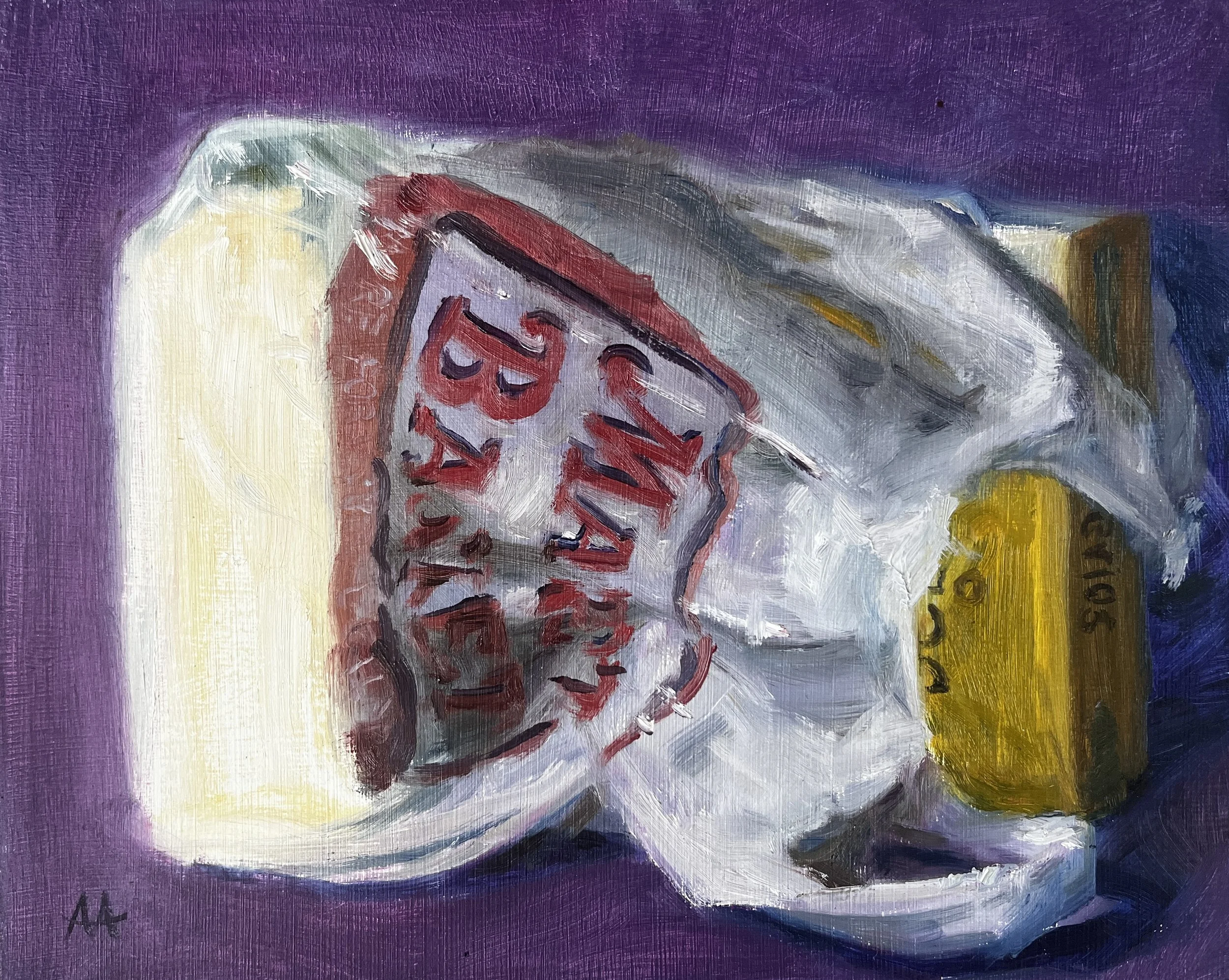 Got Milk? - Oil on panel 8x10 - $300