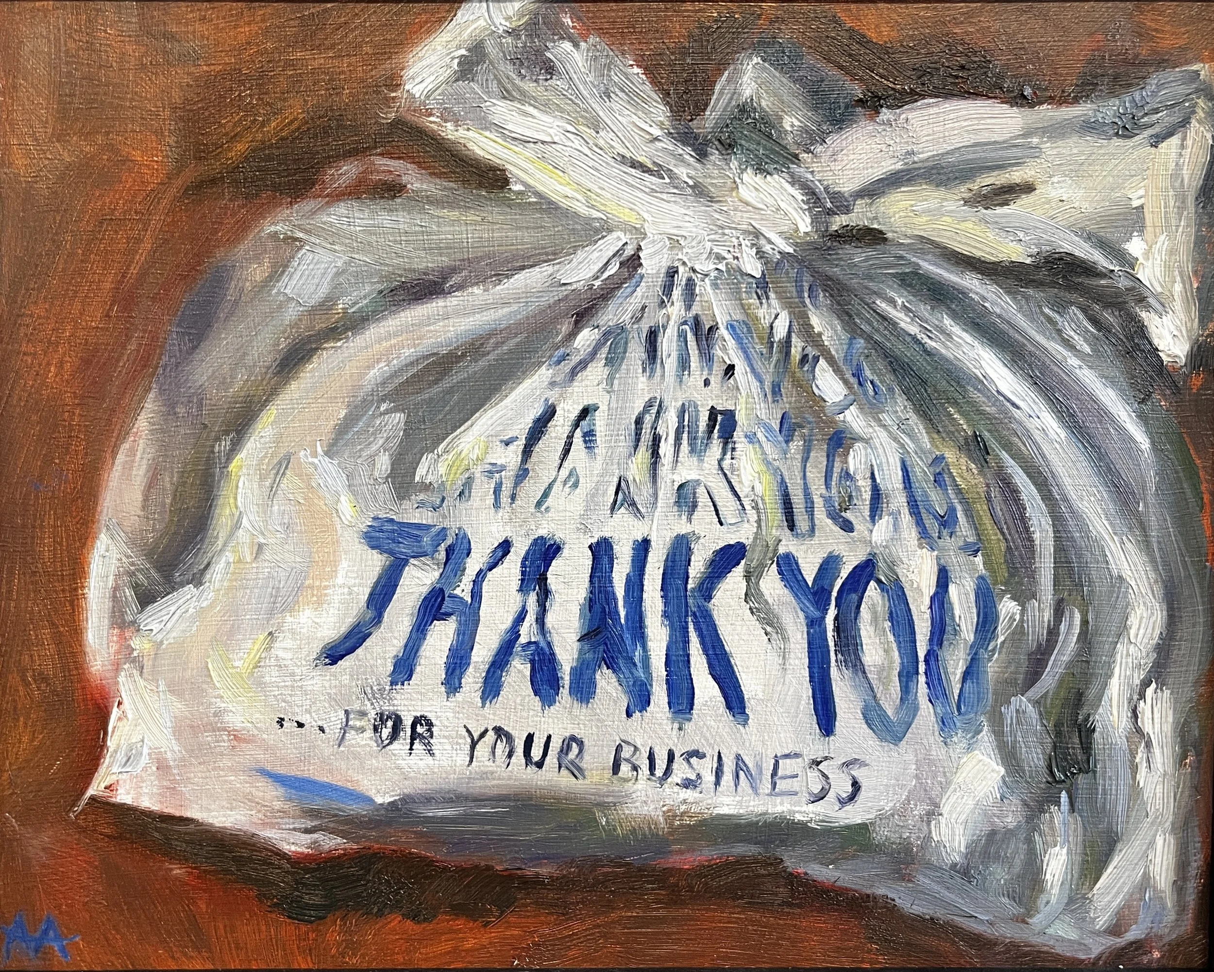 ...For Your Business - Oil on panel 8x10