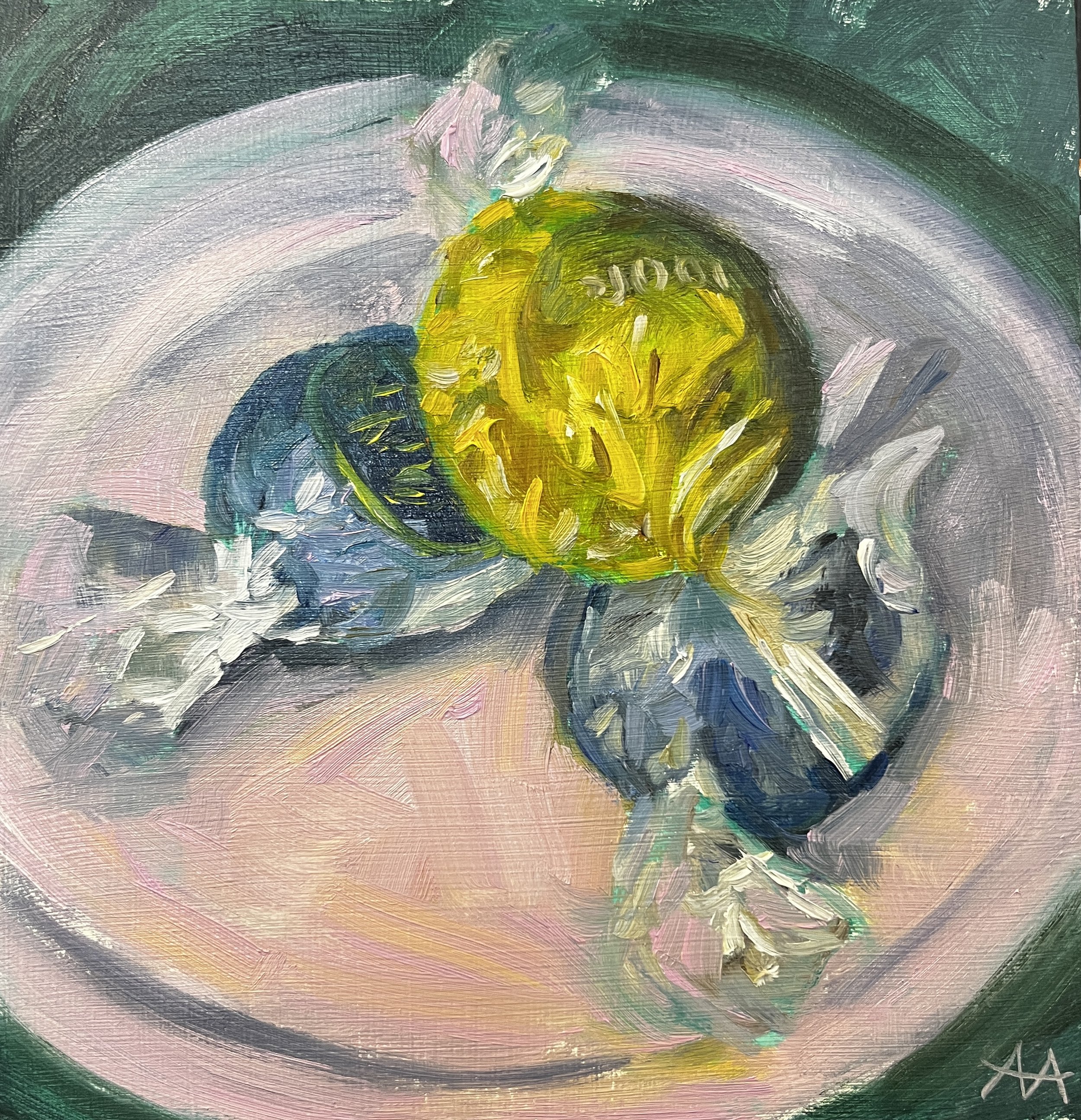 Candy Pyramid - Oil on panel 8x8